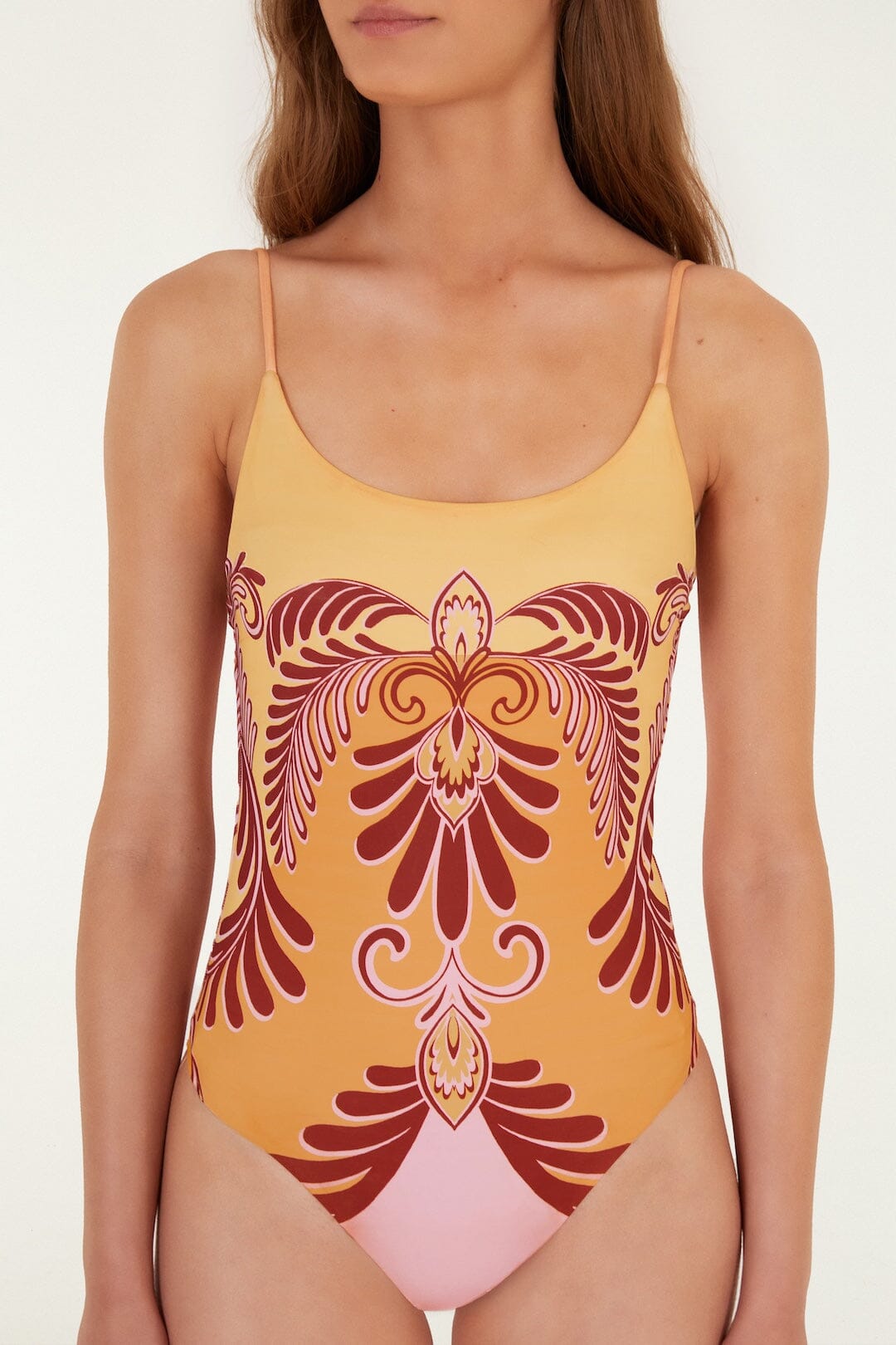 Maillot de bain une pièce Arabesque jaune pâle
