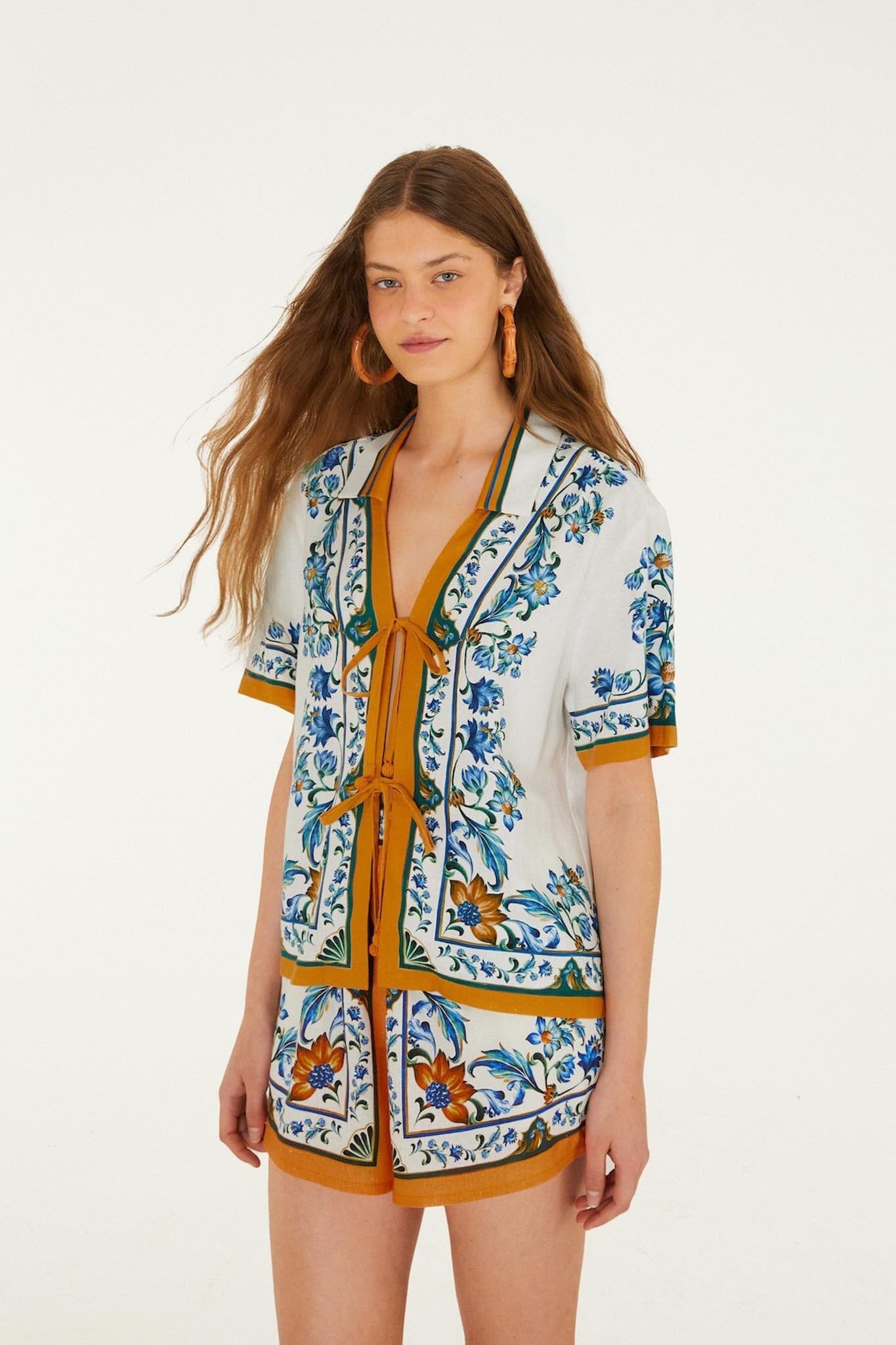 Off-White Flora Tile Blouse