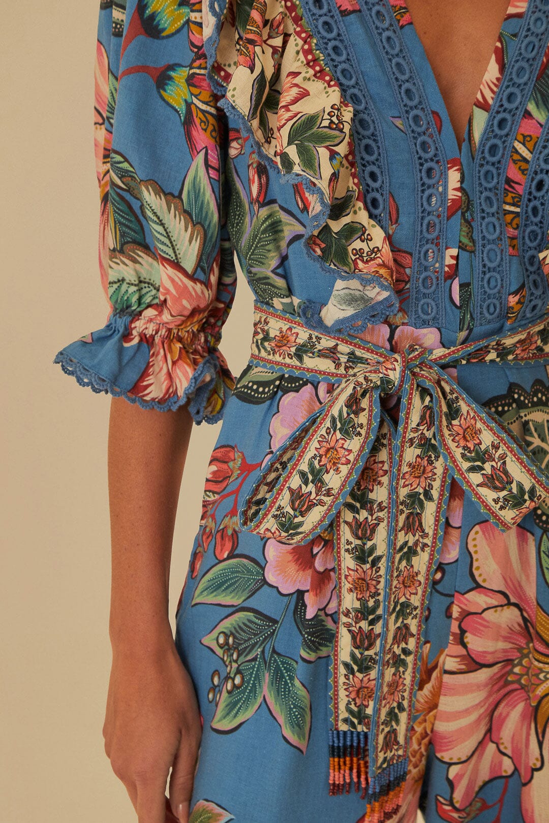 Blue Wonderful Bouquet Lenzing™ Ecovero™ Euroflax™ Jumpsuit