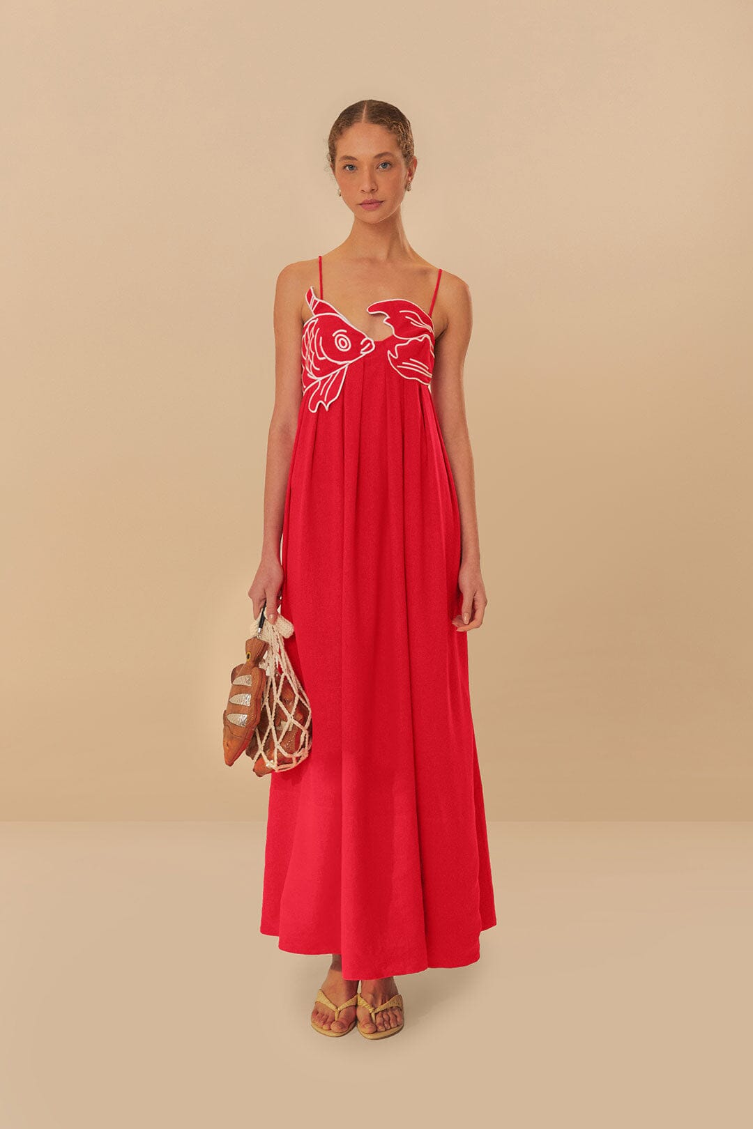 Red Fish Top Maxi Dress – FARM Rio Red Fish Top Maxi Dress – FARM Rio
