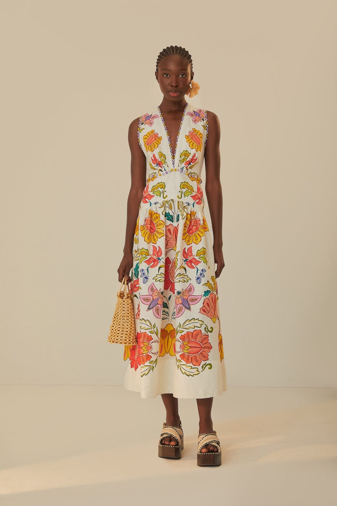 farm rio embellished floral-print cotton-voile maxi dress FARM Rio - Pintucked paisley-print cotton-blend voile maxi dress