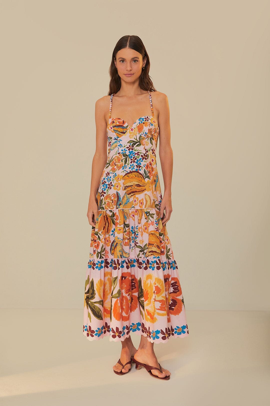 dress with bananas Pink Spring Bananas Midi Dress – FARM Rio