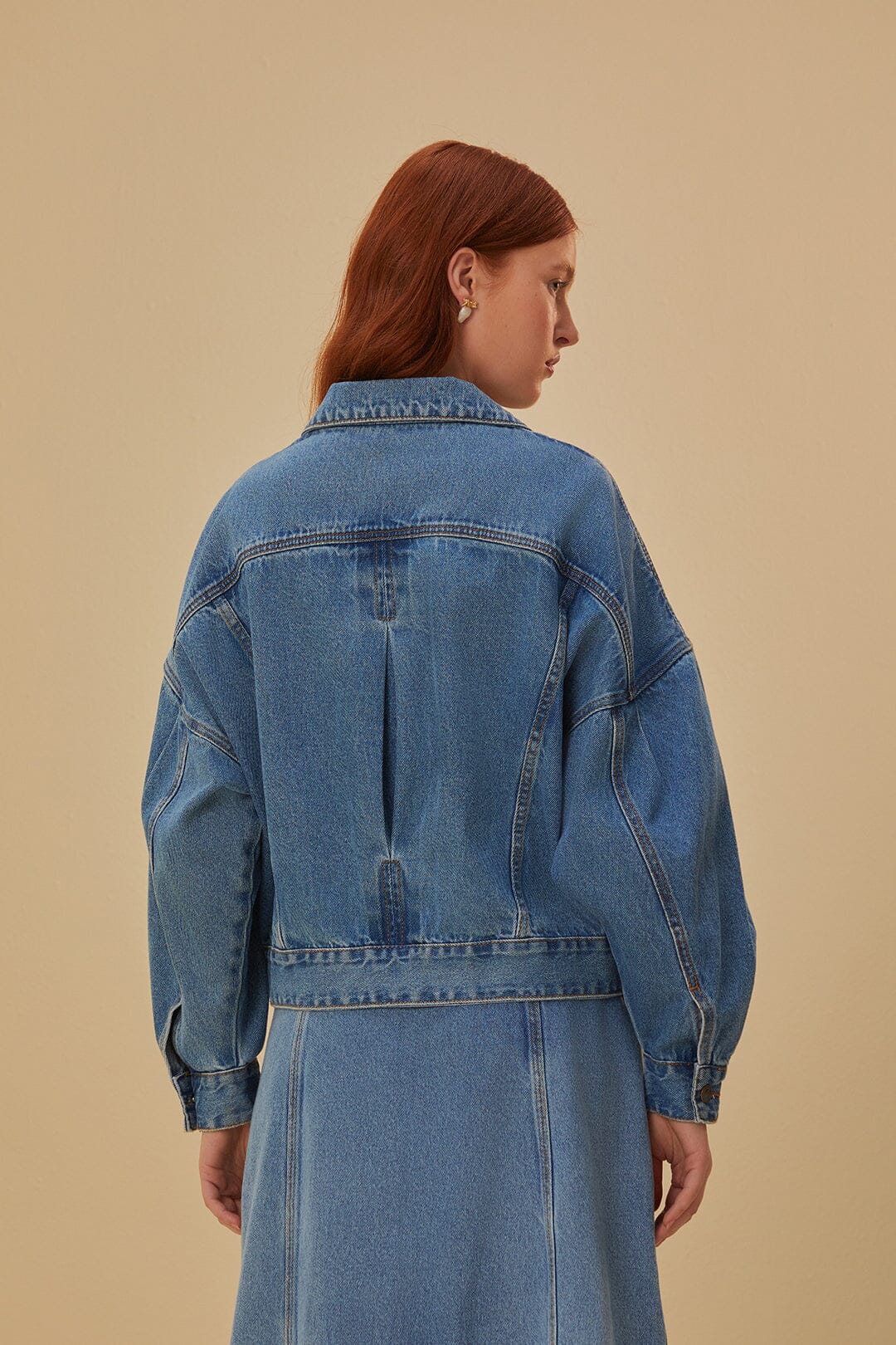 Denim Bomber Mini Jacket