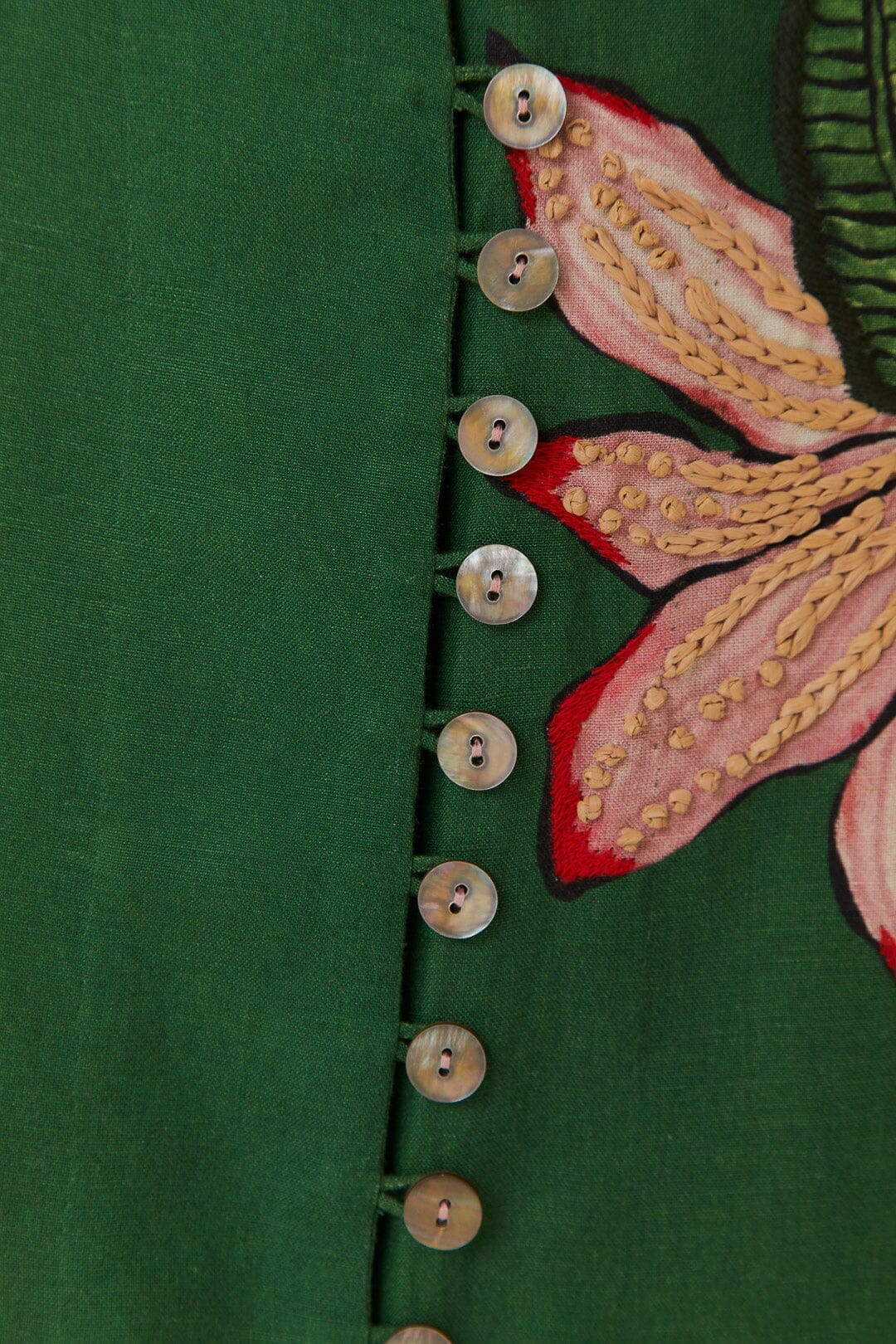 Jupe midi Pollen verte