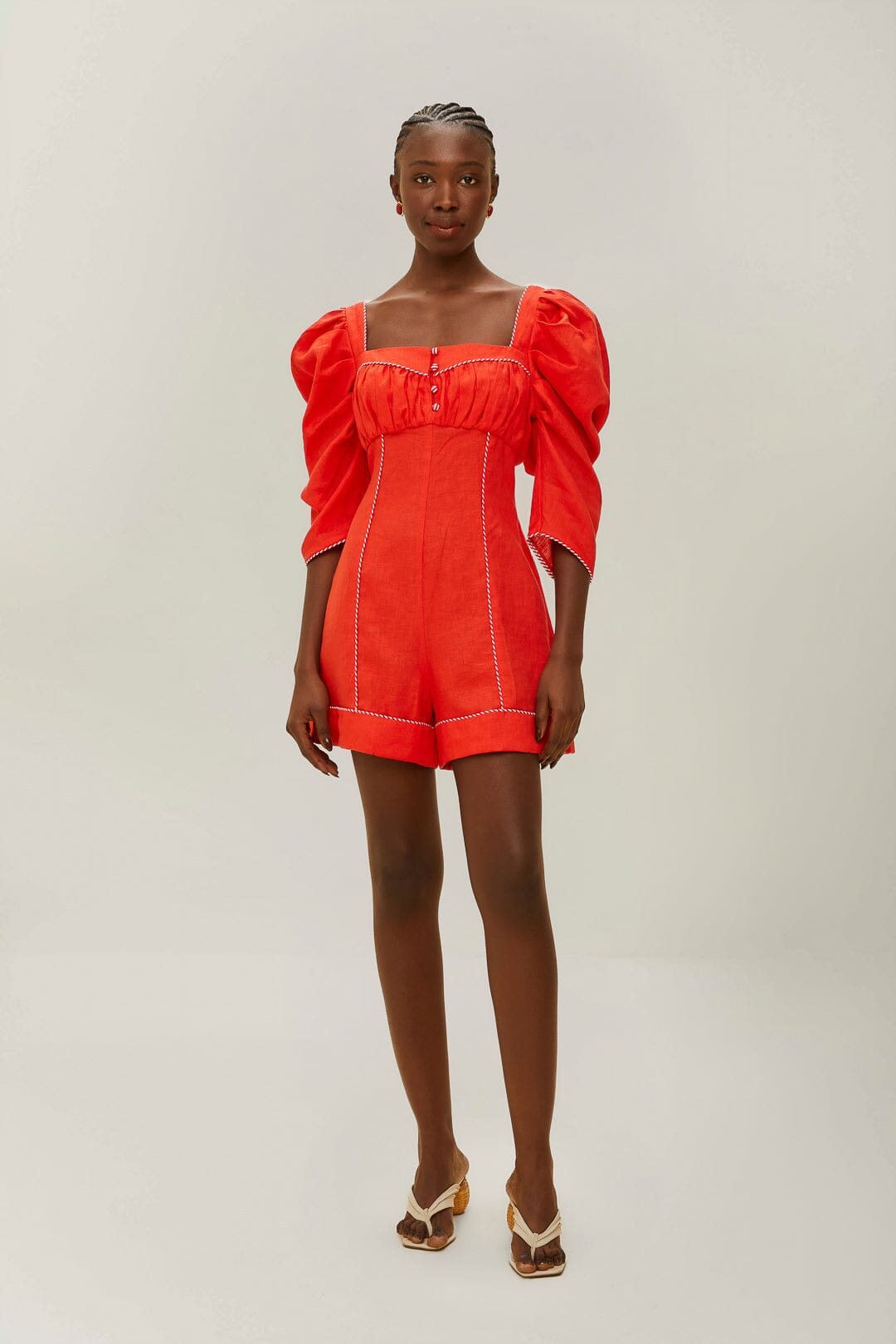 Red Puff Sleeve Romper – FARM Rio Red Puff Sleeve Romper – FARM Rio