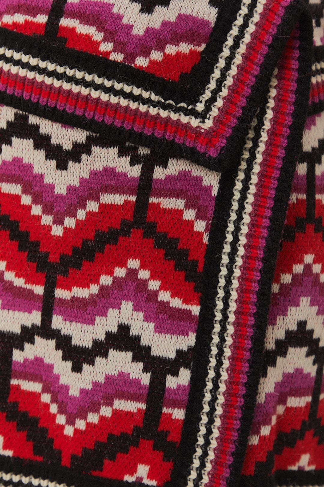 Jupe en tricot à coeurs ombrés multicolores