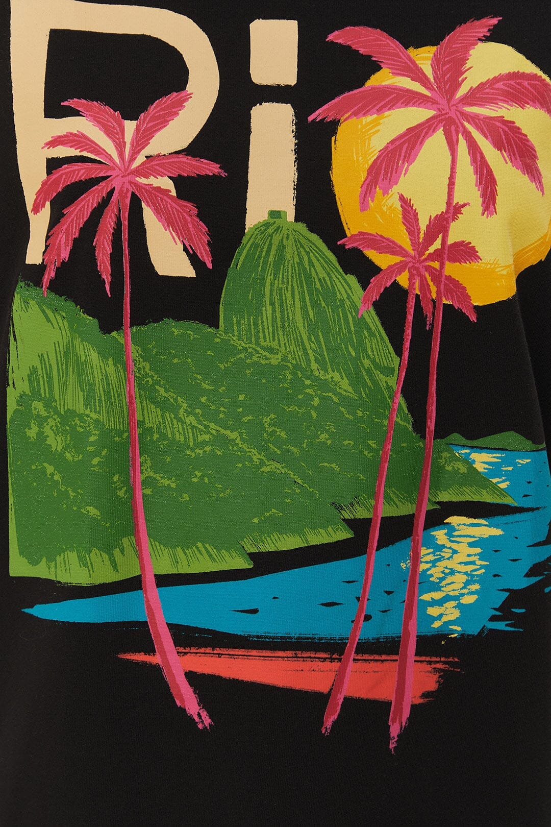 T-shirt décontracté en coton biologique Rio noir