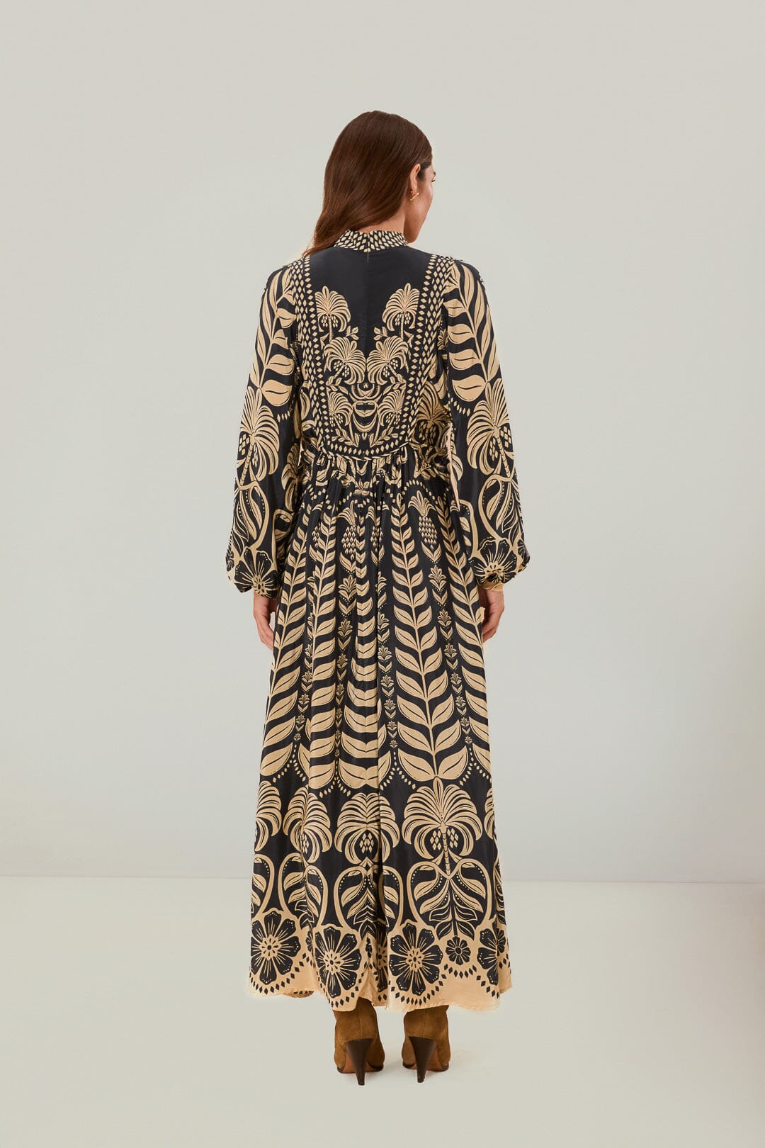 Robe longue bleu marine Ainika Tropical Splendor