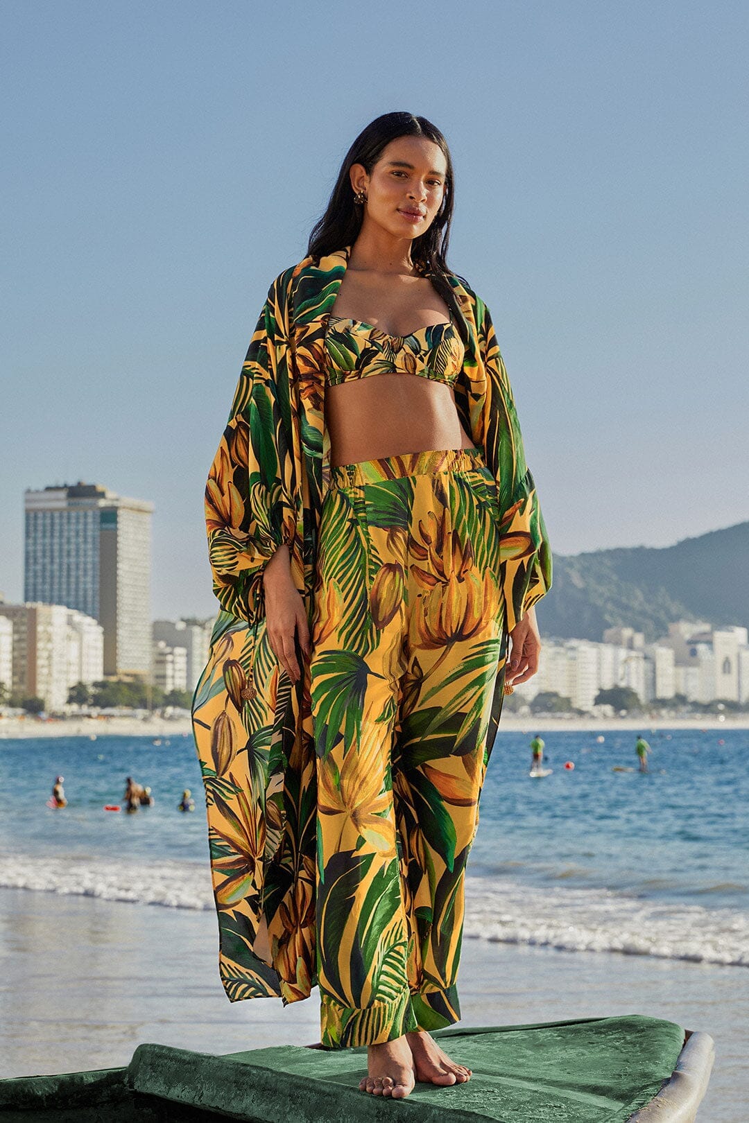 Yellow Bananart Kimono – FARM Rio - Main Image