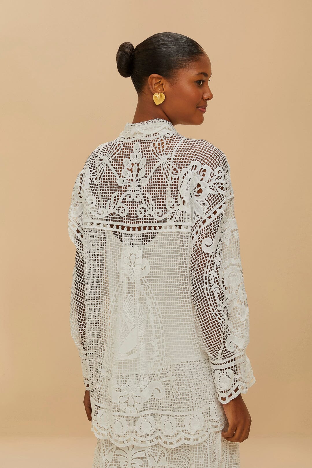 Chemise en guipure Off-White Swan Lake