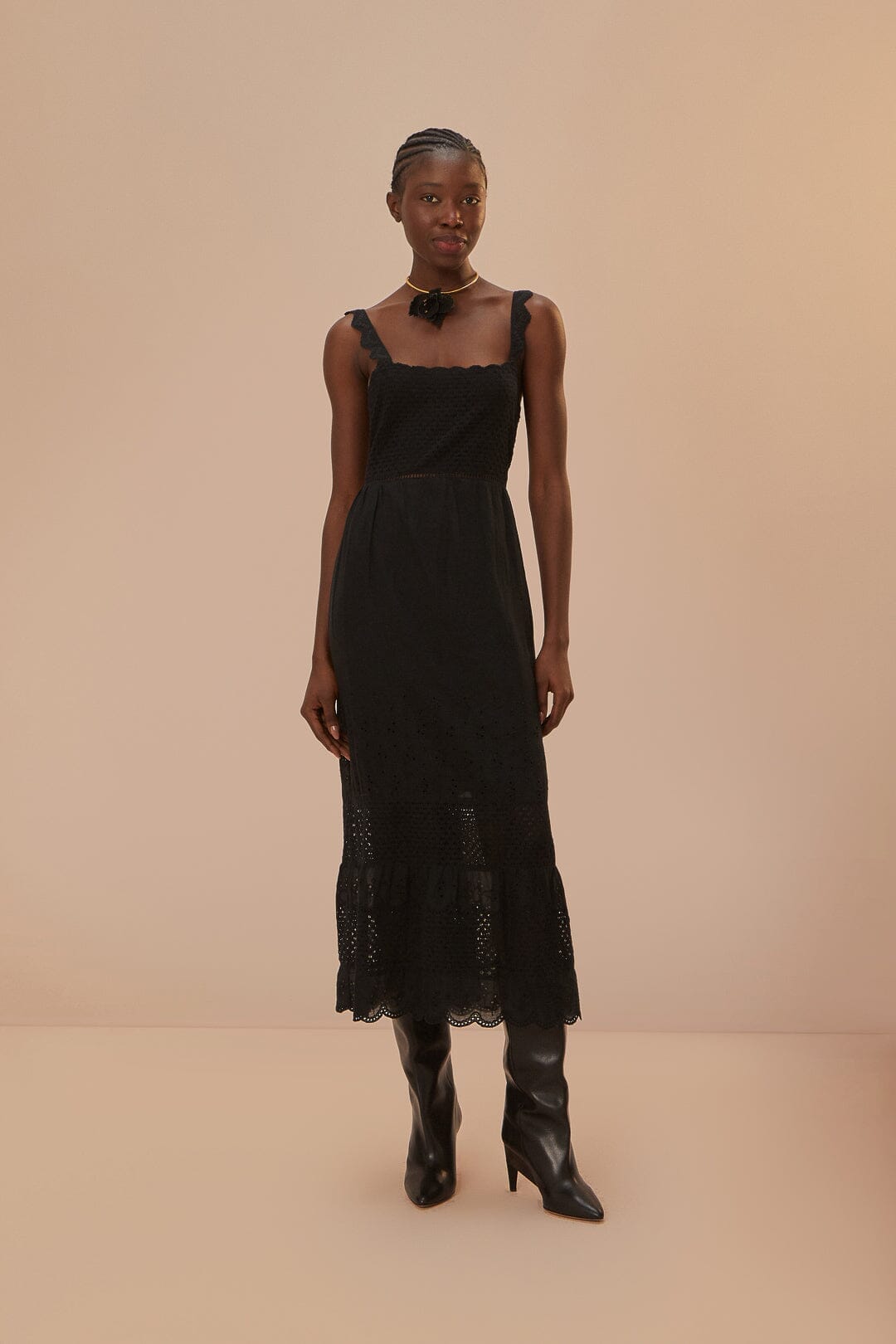 Black Lace Crochet Dress – FARM Rio - Main Image