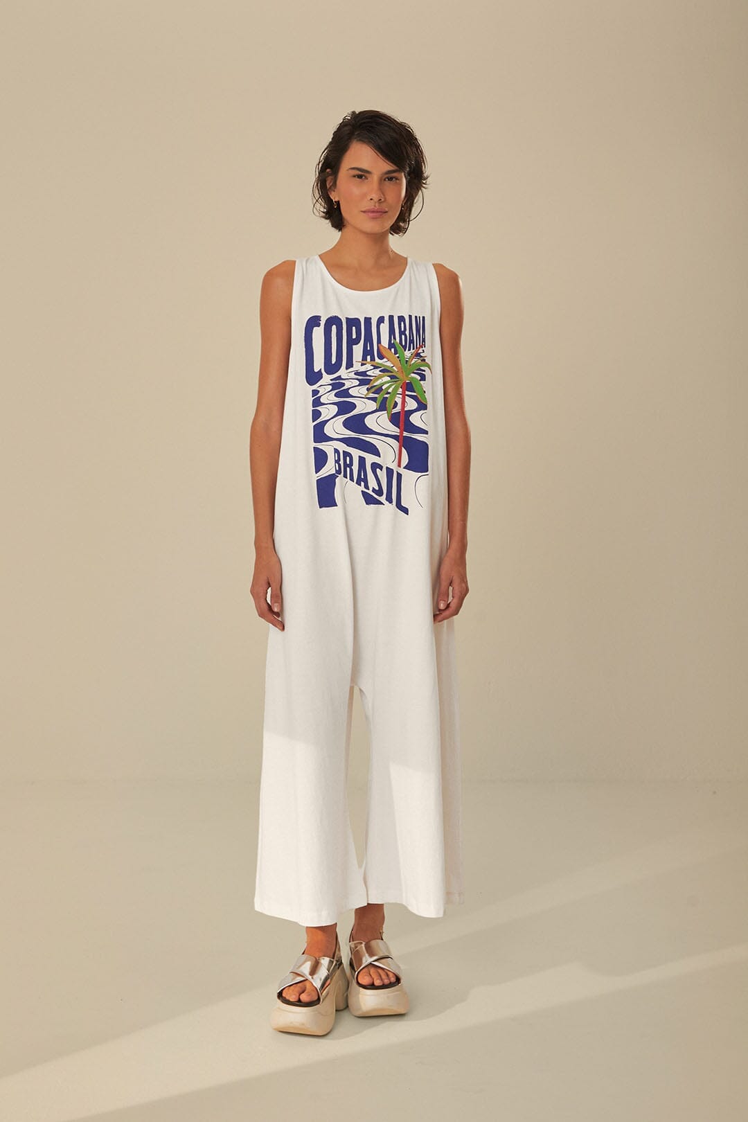 Off-White Copacabana Jersey Jumpsuit – FARM Rio