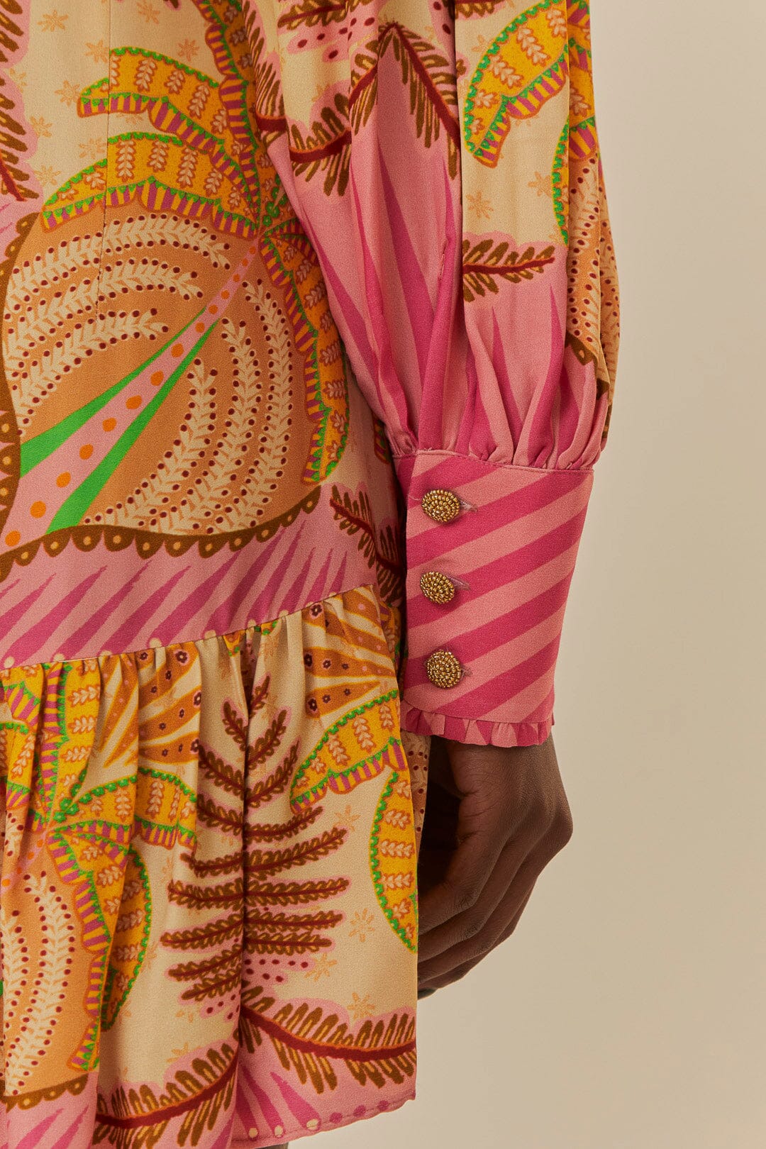 Sand Palm Scarf Mini Dress