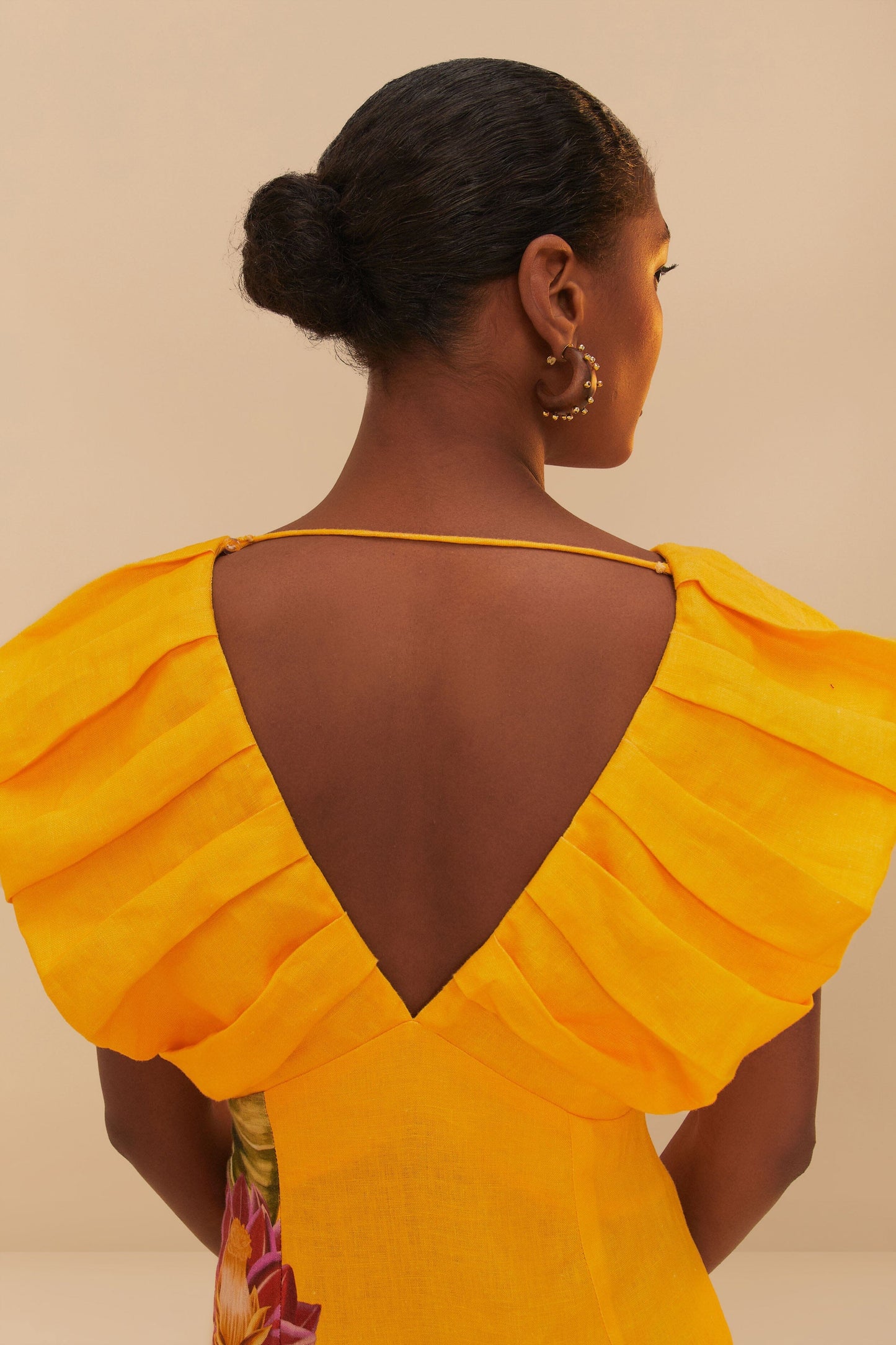 Off-White Spring Awakening Euroflax™ Premium Linen Midi Dress