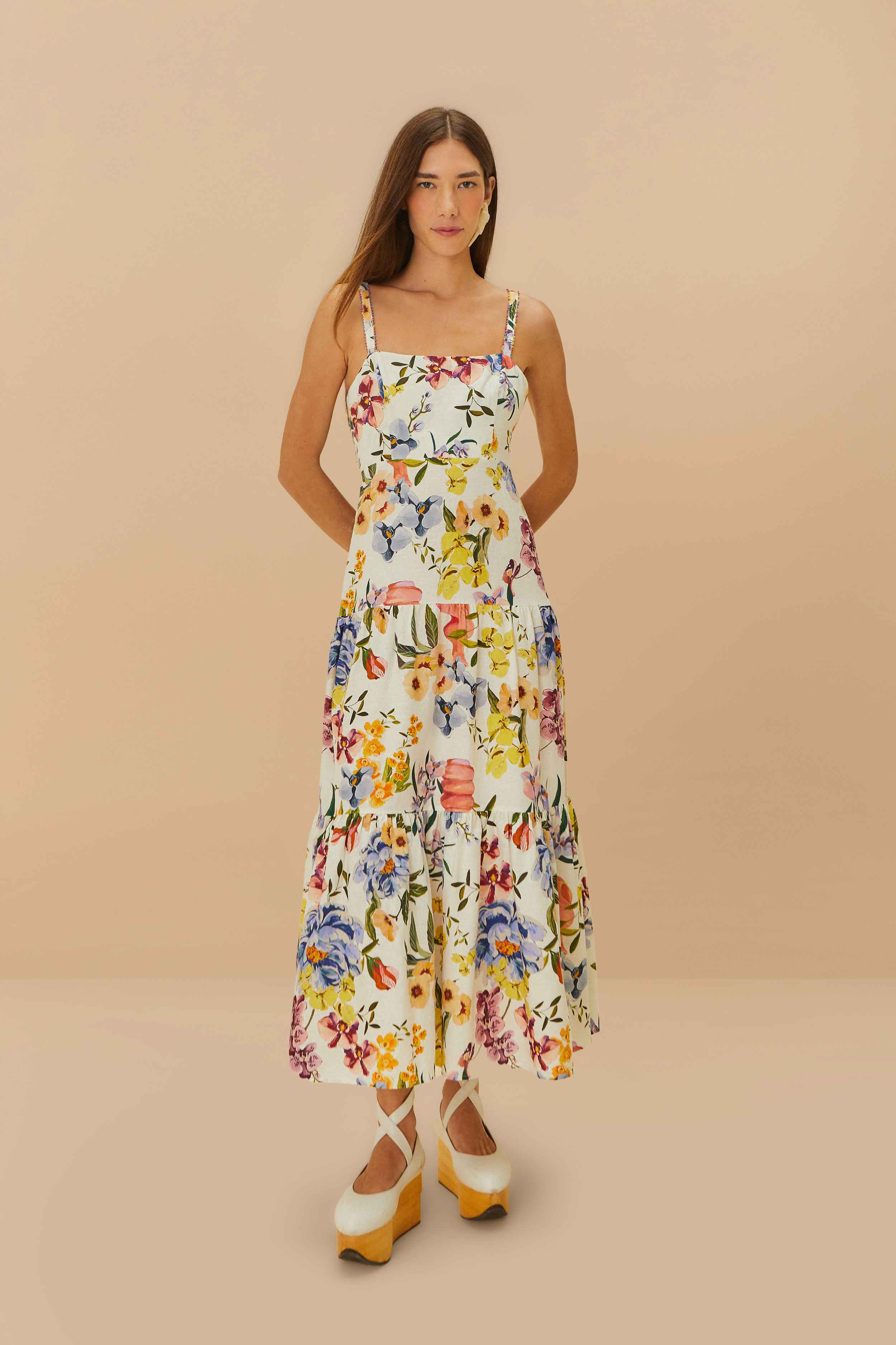 farm rio yellow summer garden sleeveless maxi dress Off-White Greek Garden LENZING ECOVERO farm rio yellow summer garden sleeveless maxi dress Off-White Greek Garden LENZING ECOVERO