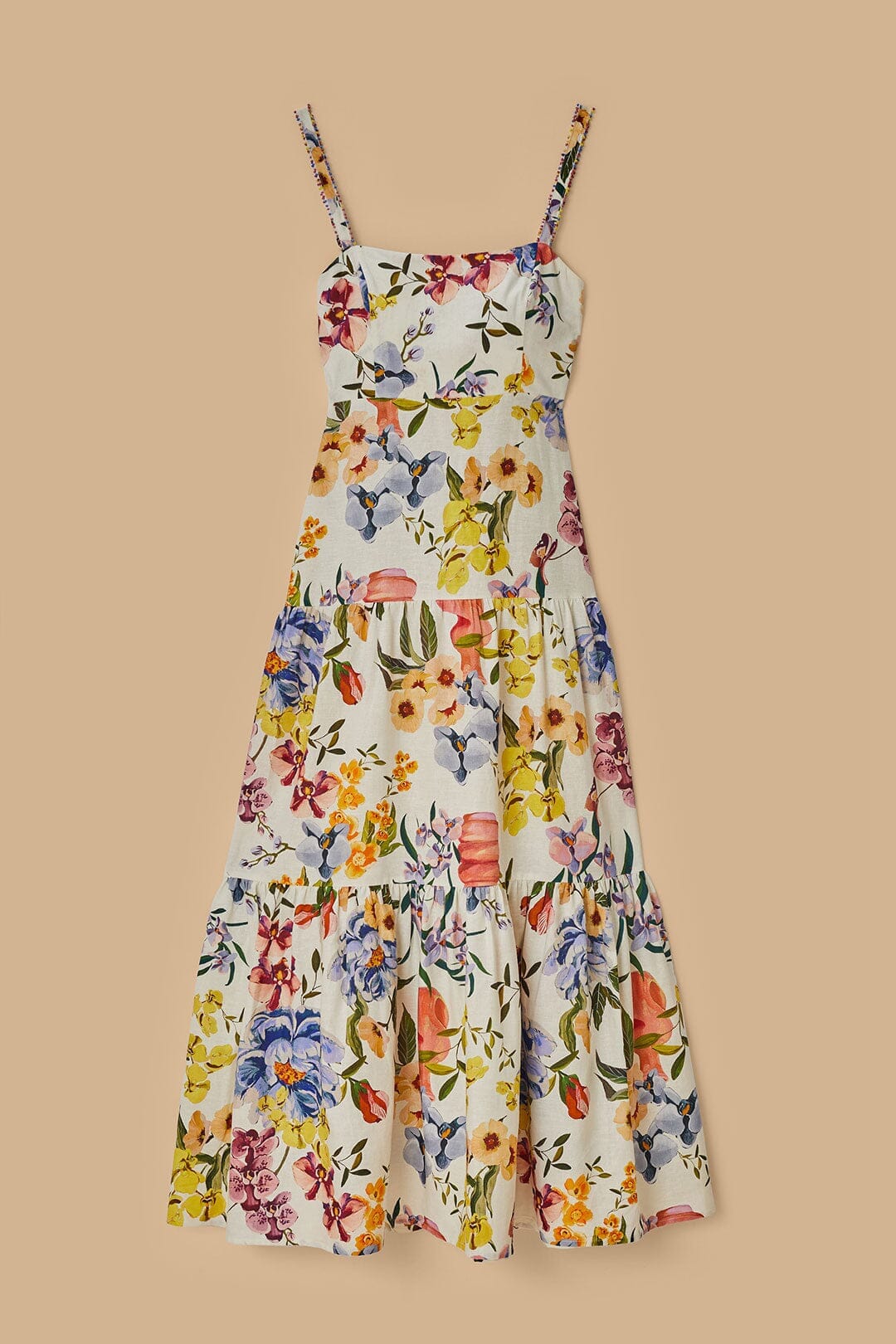 Robe longue blanc cassé Greek Garden LENZING™ ECOVERO™ Euroflax™