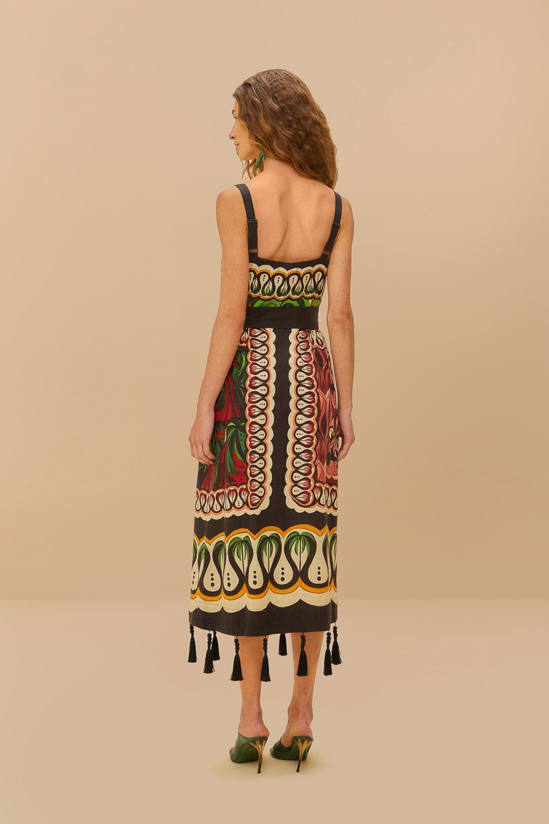 Robe foulard à imprimé cocotier