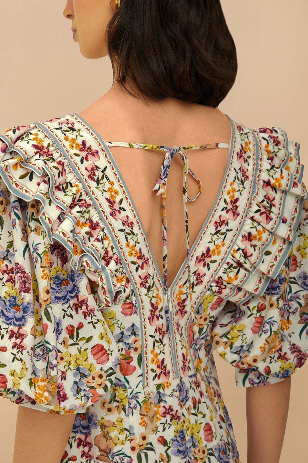 Mini-robe blanc cassé Greek Garden LENZING™ ECOVERO™ Euroflax™