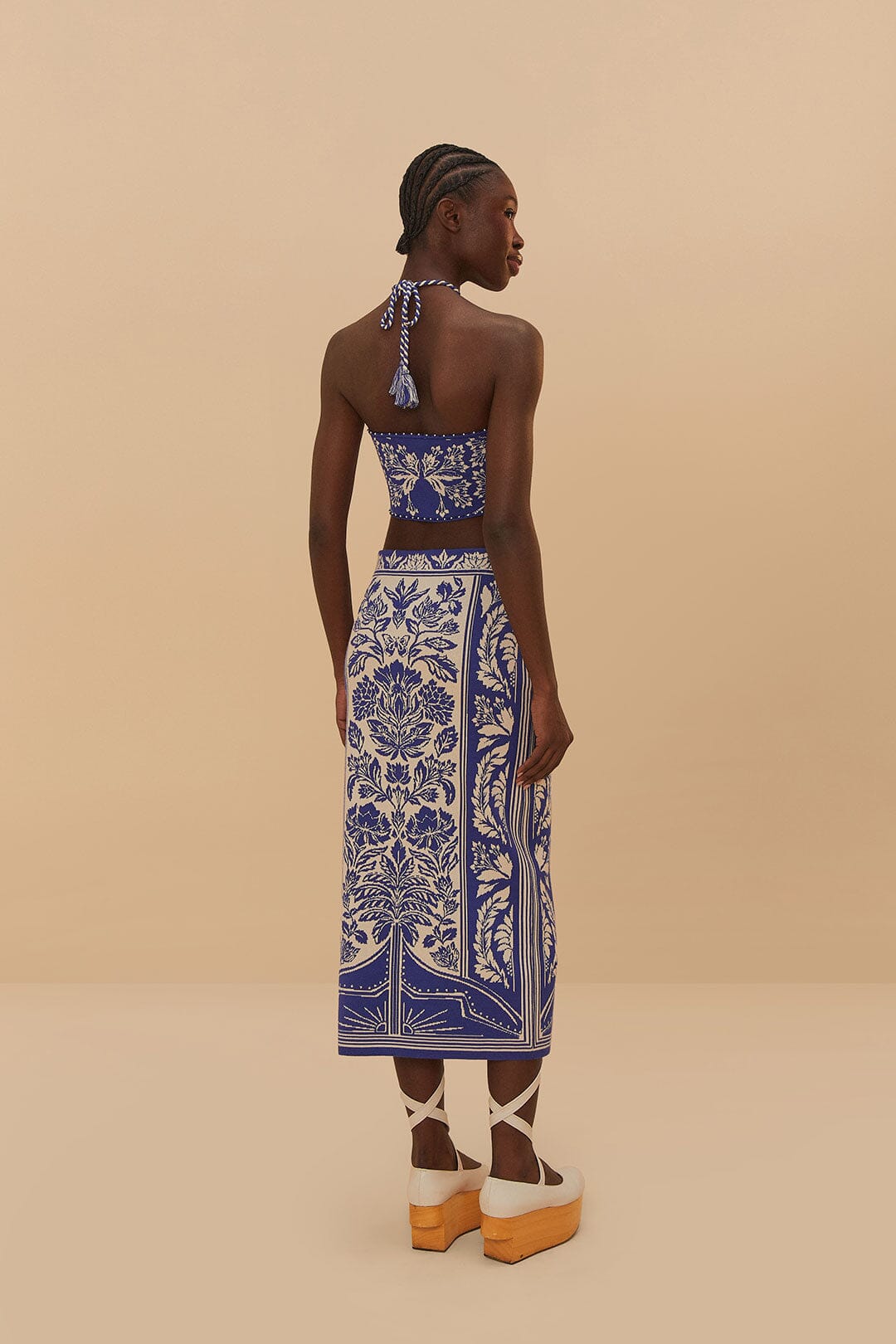 Off-White Delicate Tapestry Knit Skirt