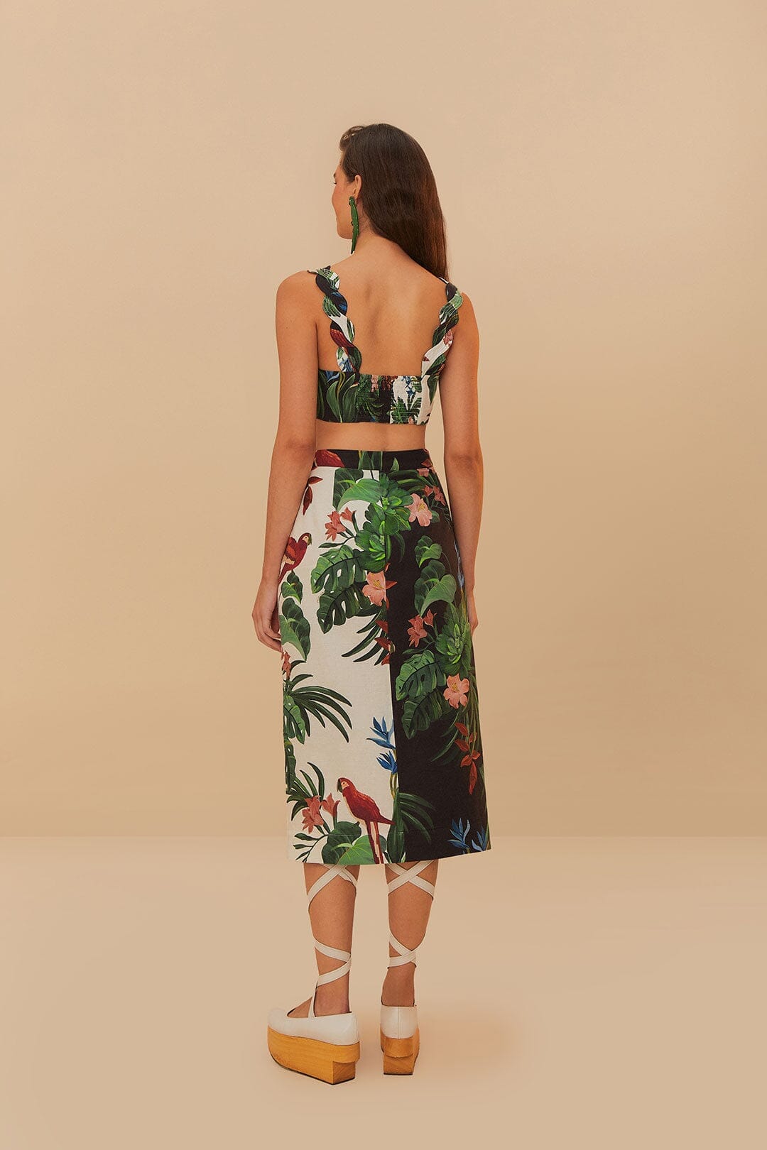 Jupe midi mixte Fiesta Ara de minuit LENZING™ ECOVERO™ Euroflax™