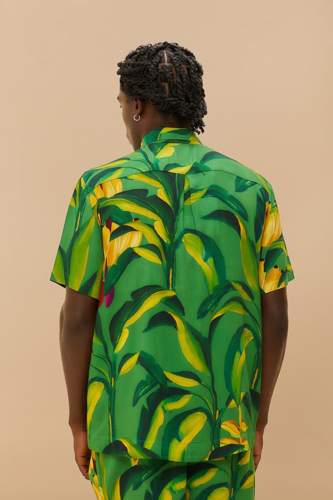 Chemise en viscose LENZING™ ECOVERO™ Aquarela Green Banana