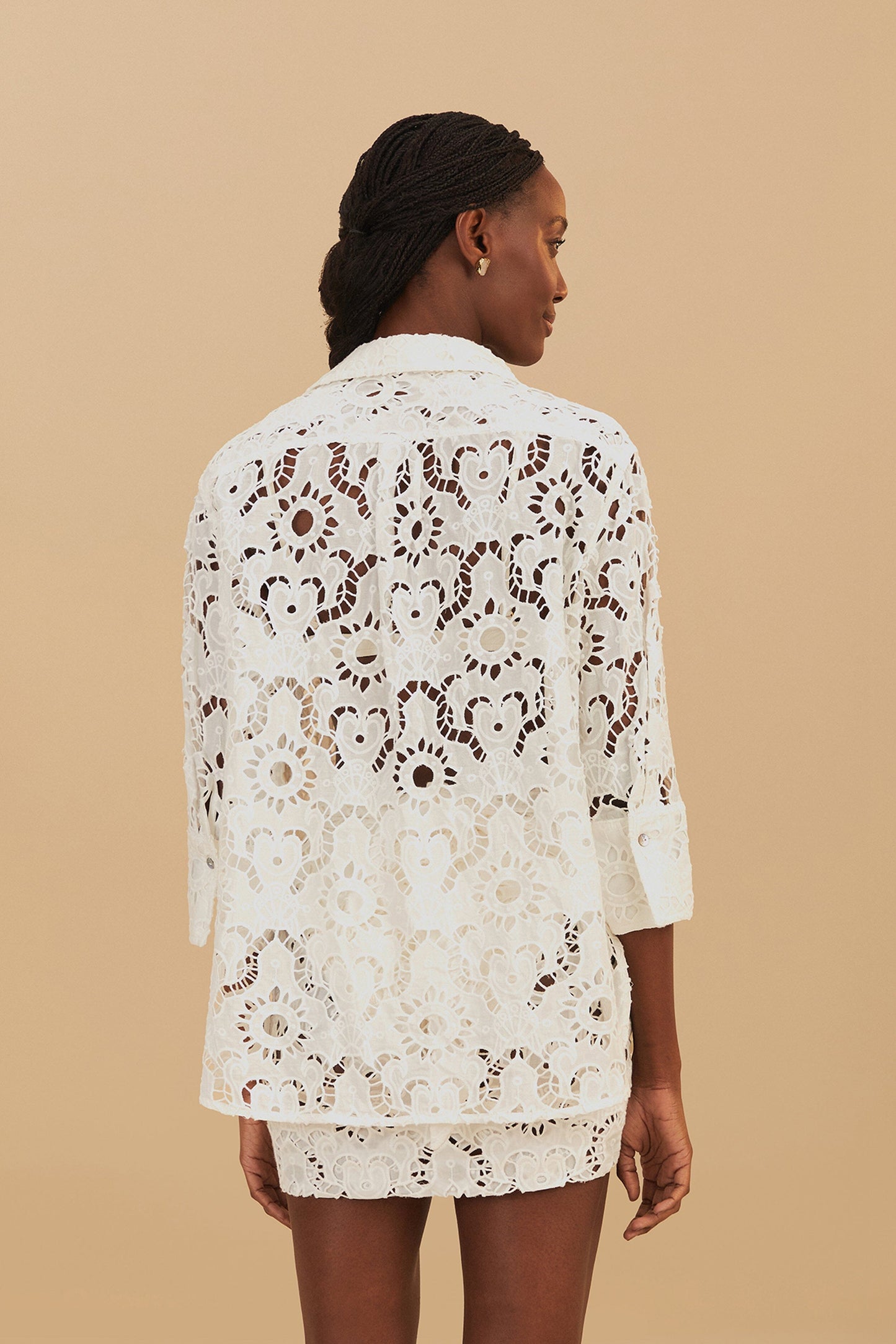 Chemise à œillets blanche Sun