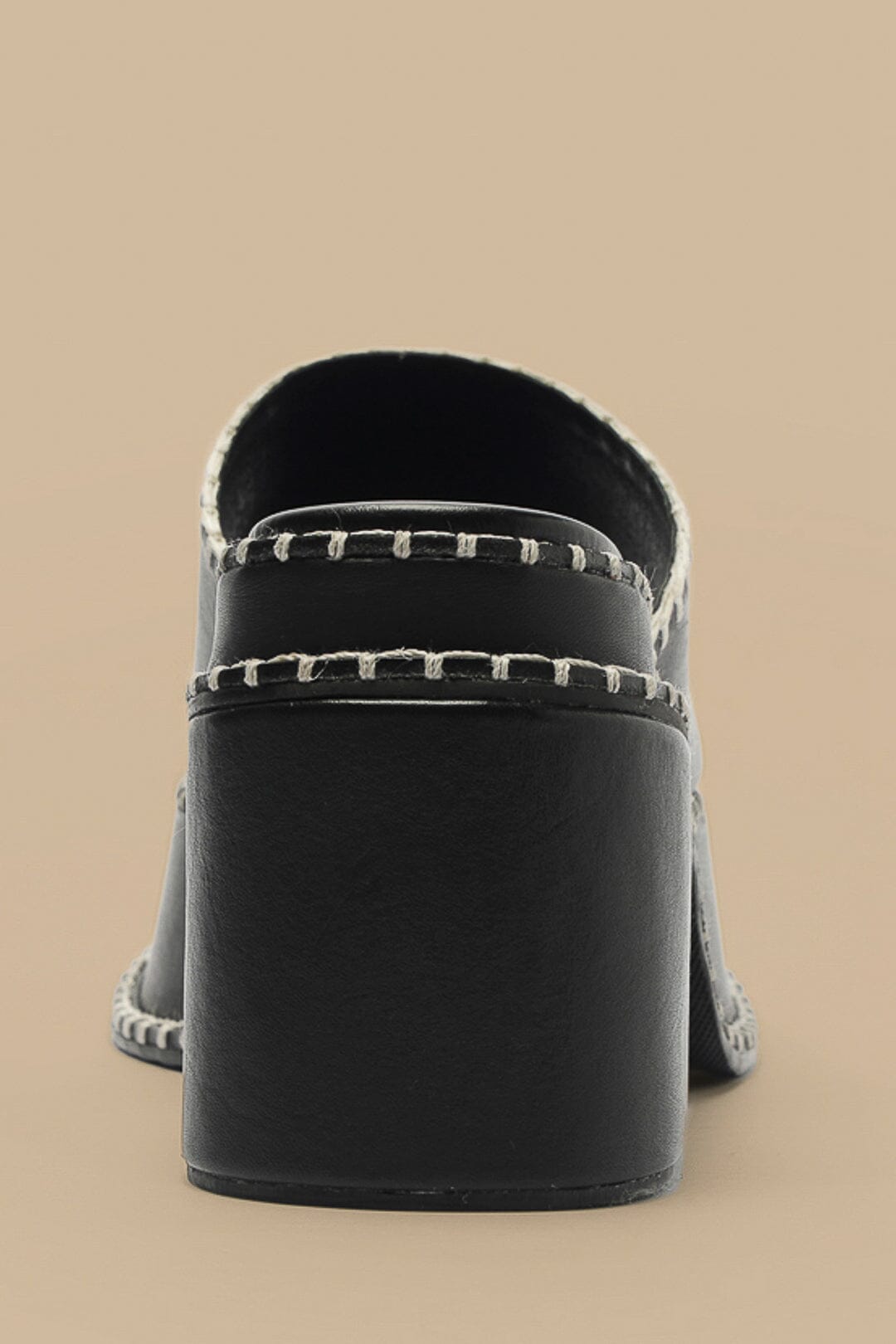 Sandale mules compensée noire