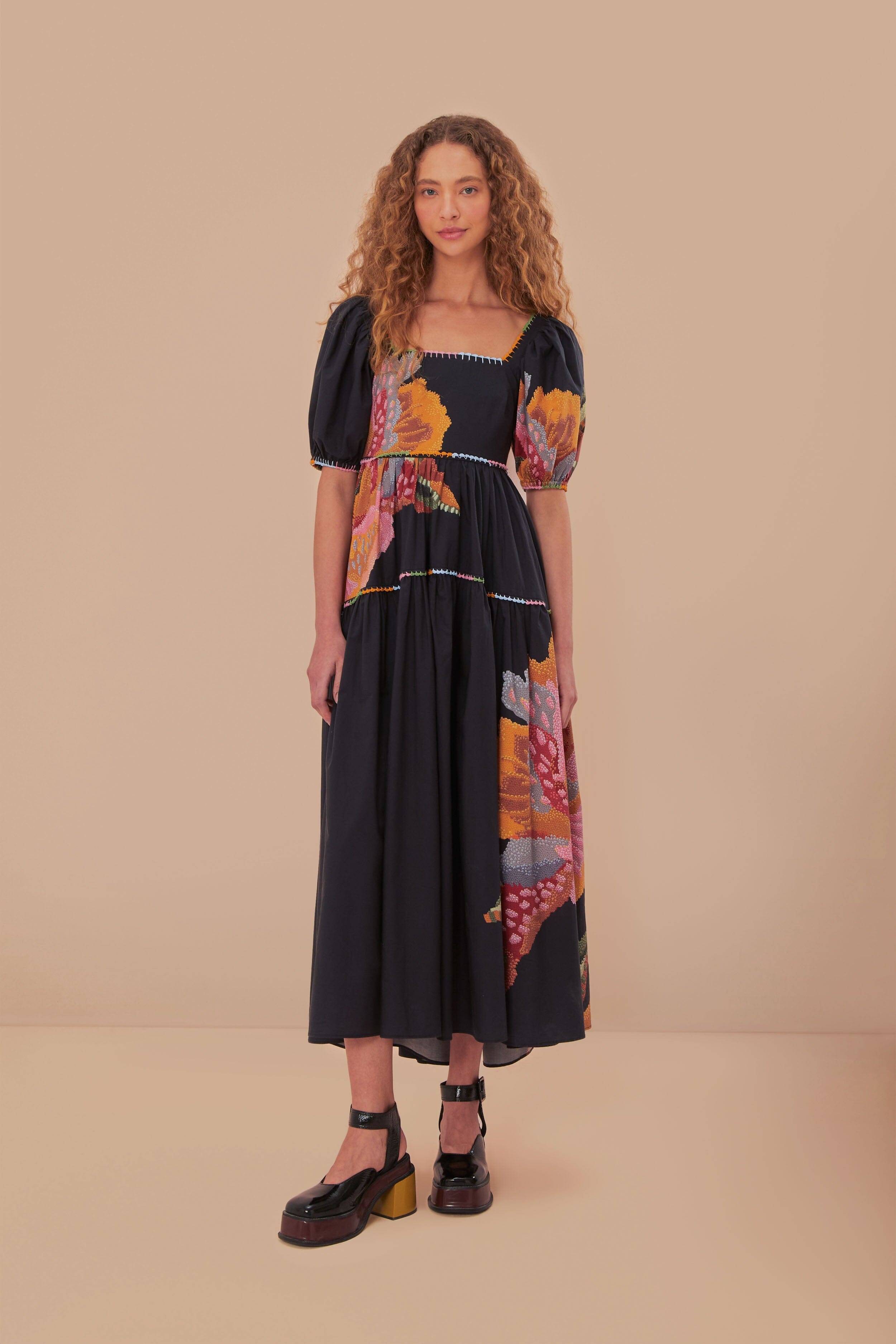 Black Lucy Floral Maxi Dress – FARM Rio