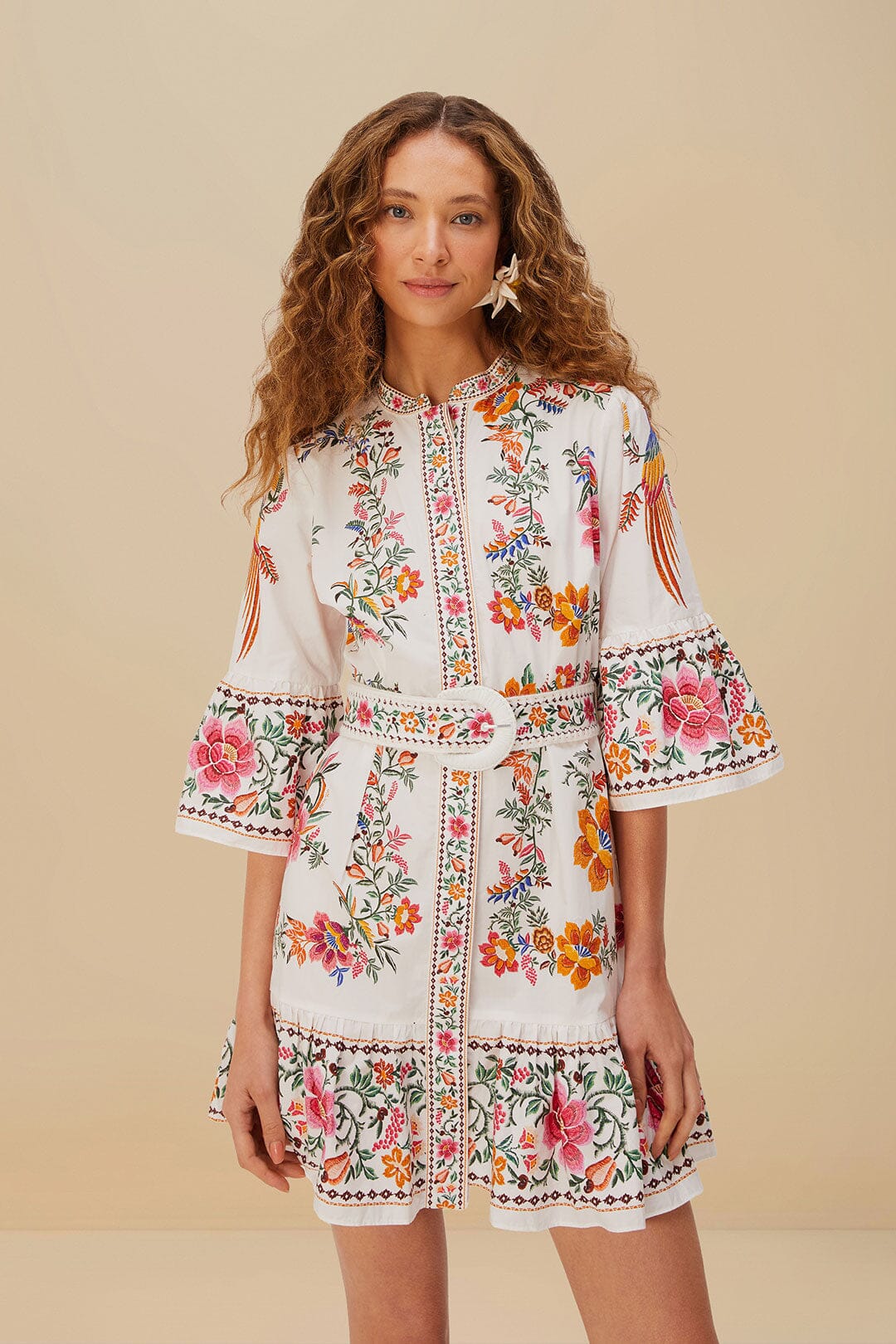 off-white sweet bloom dreamscape organic cotton mini dress Sweet Bloom Floral-print Cotton Mini Dress