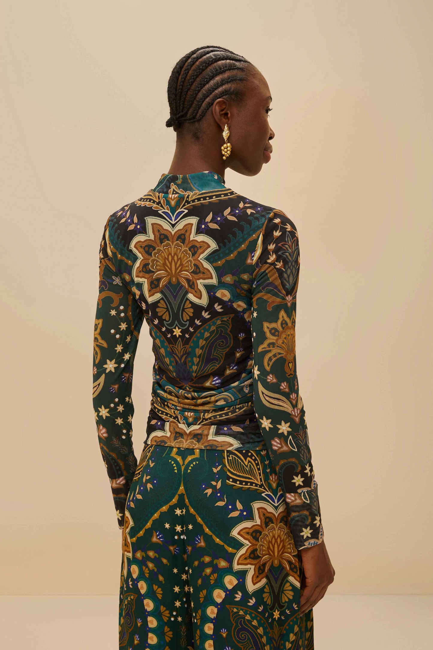 Black Jaipur Tulle Blouse