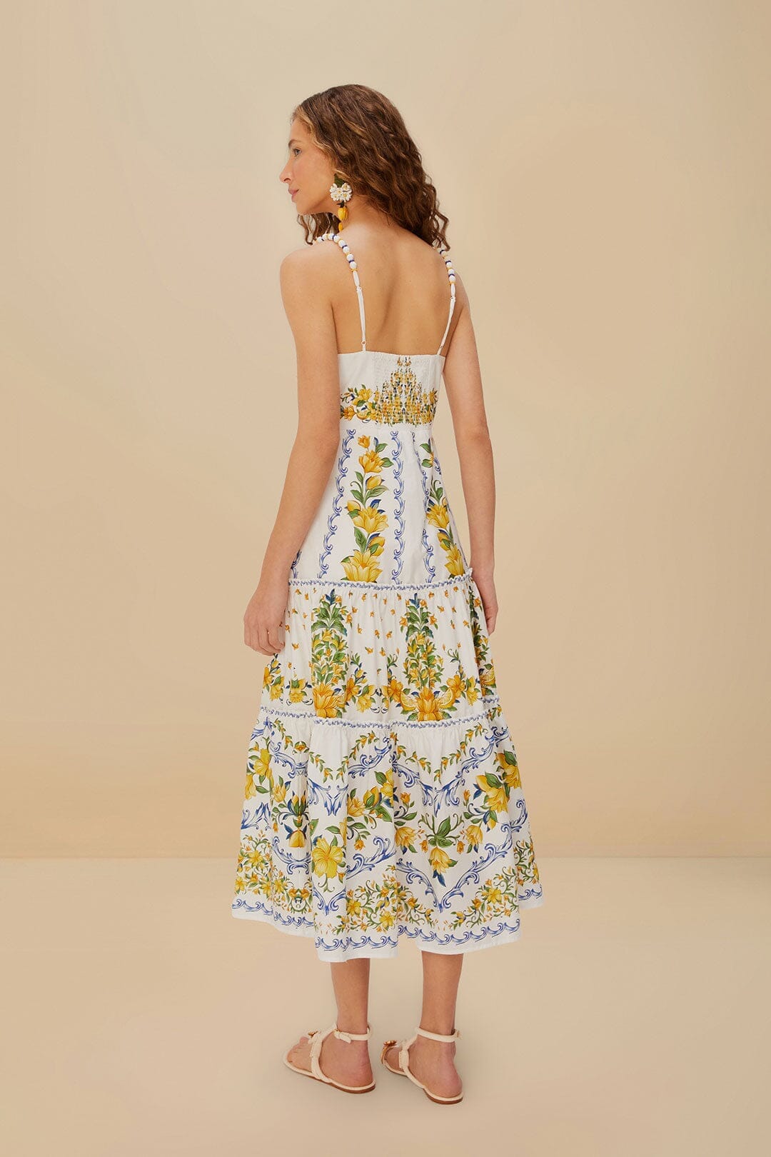 ROBE MIDI BLANC CASSÉ SICILY