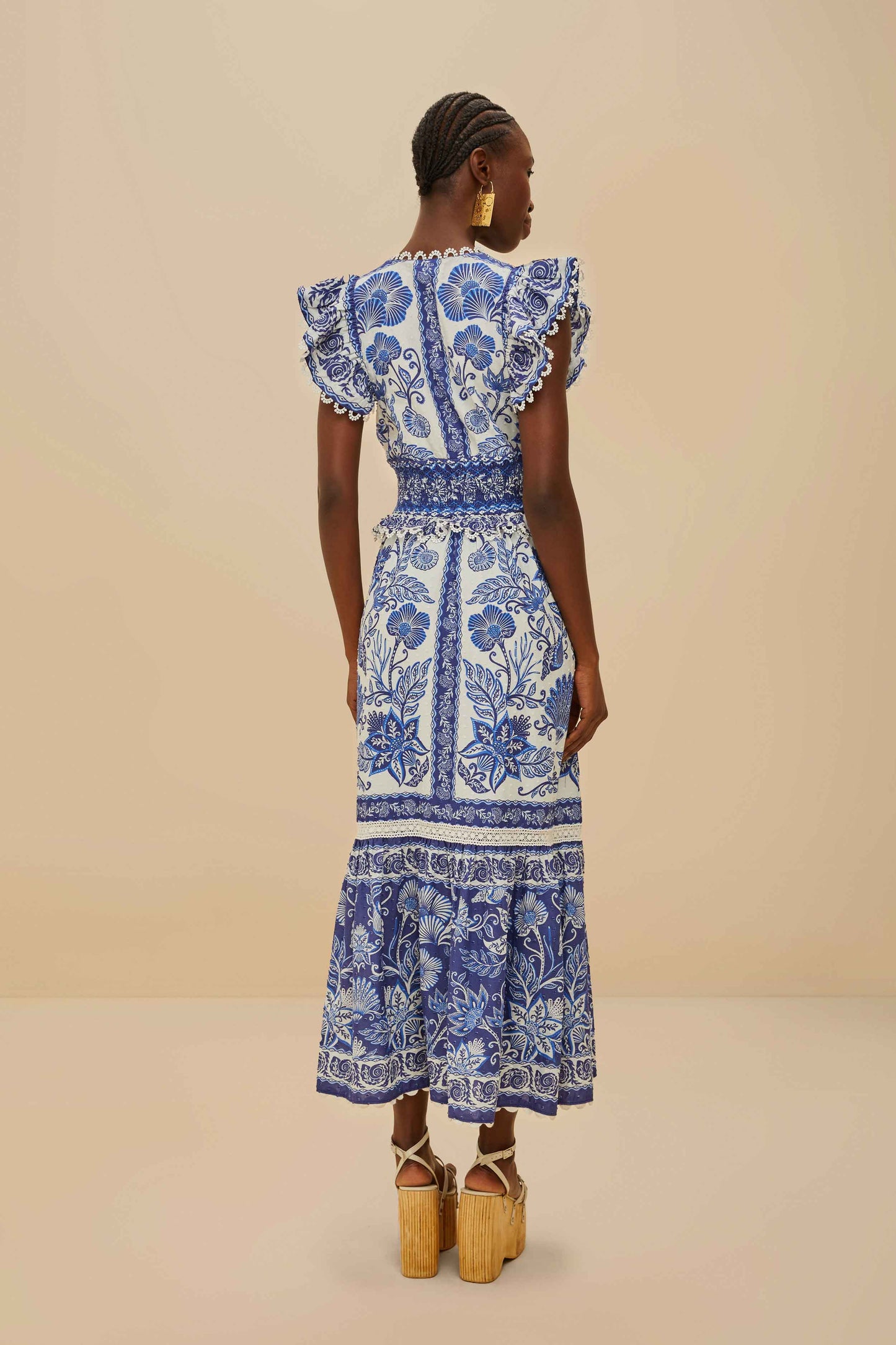 Off-White Shell Garden Maxikleid