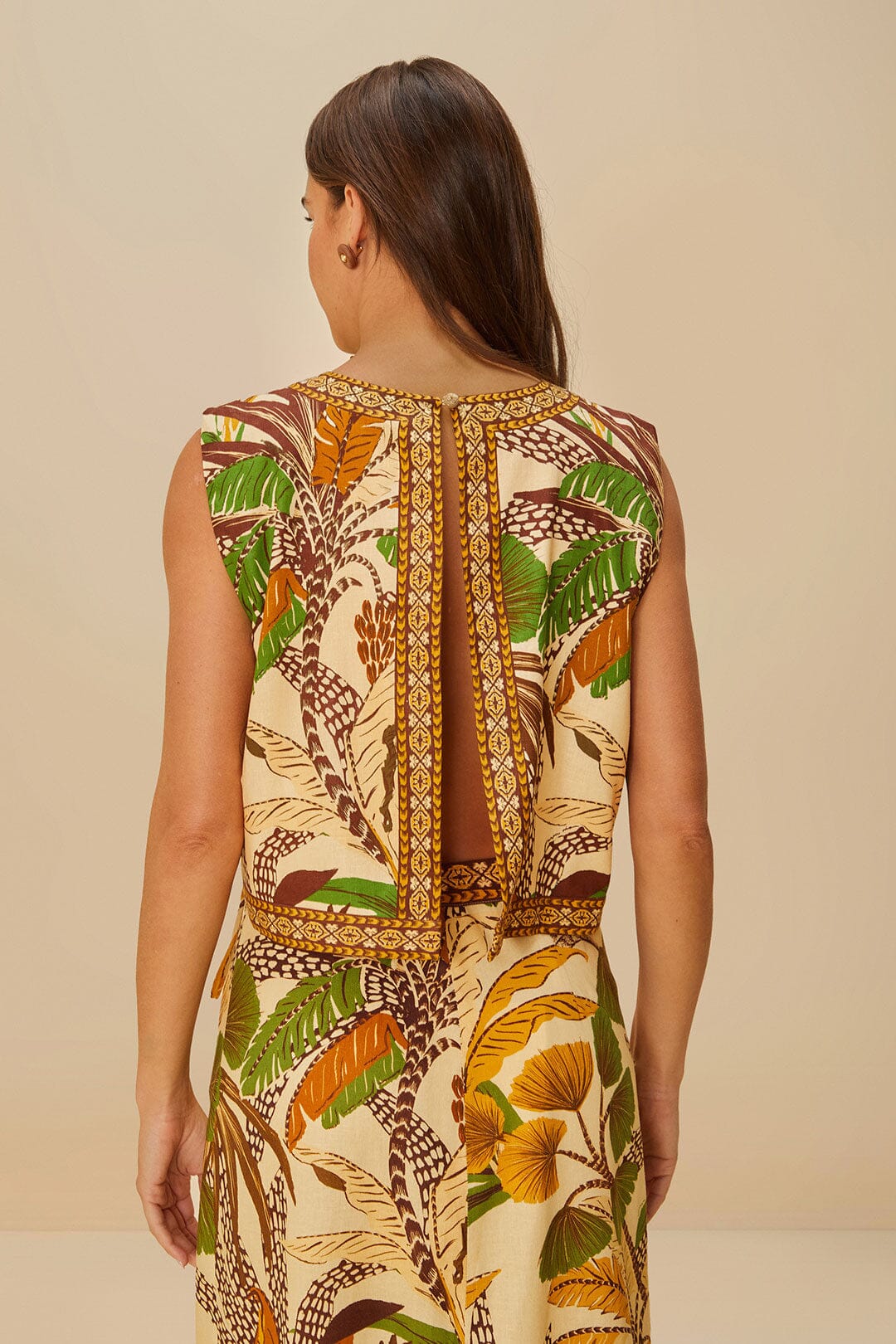 Sand Foliage Sketch LENZING™ ECOVERO™ Euroflax™ Blouse