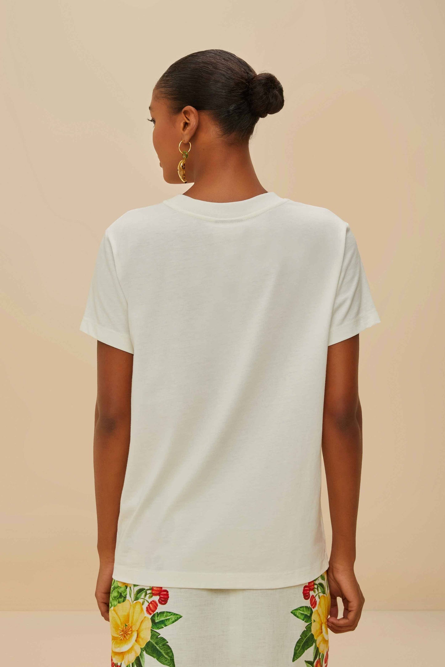 T-shirt tropical en coton biologique Off-White Corazón