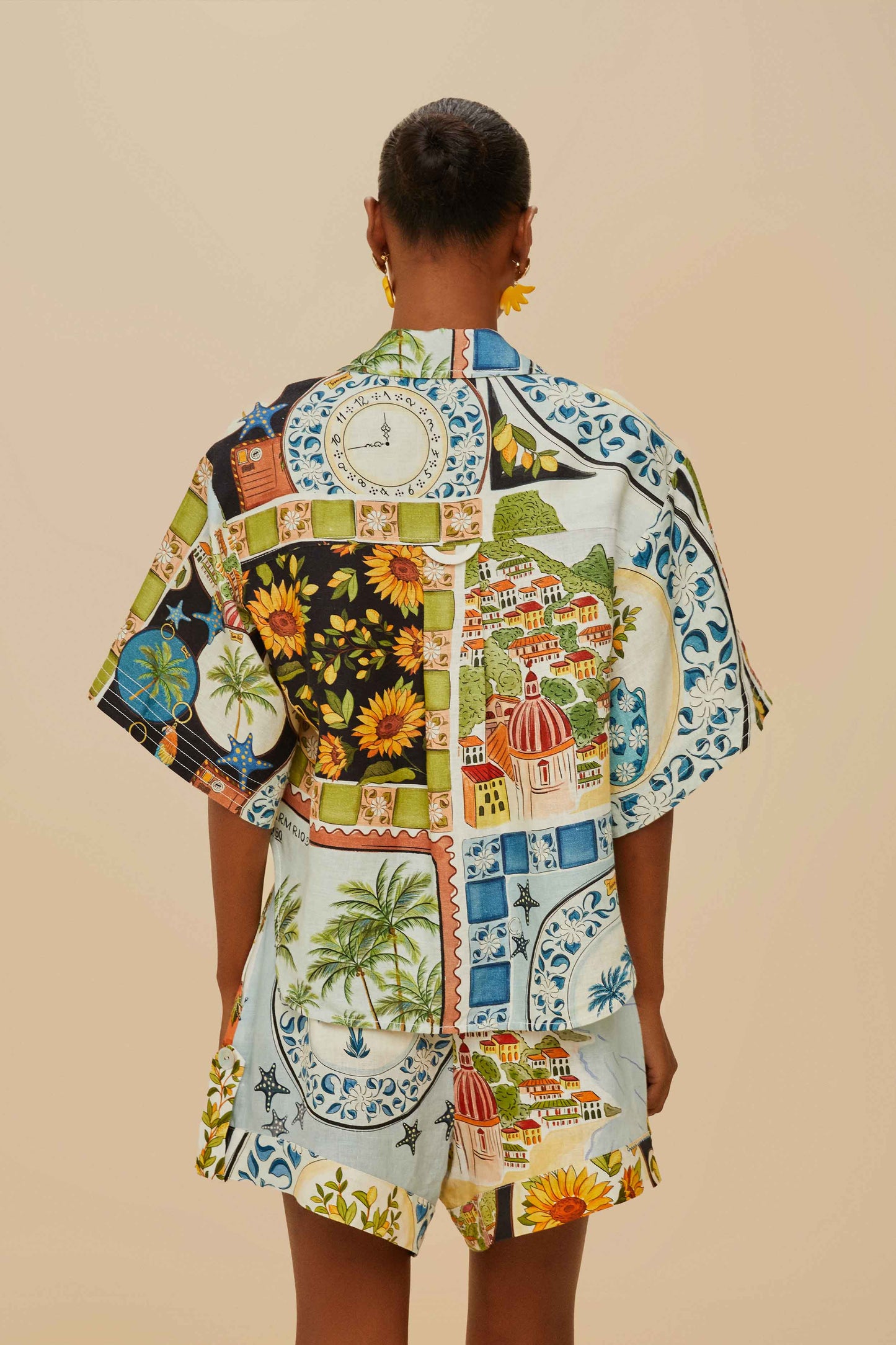 Multicolor Latin Trip Scarves Euroflax™ Premium Linen Shorts