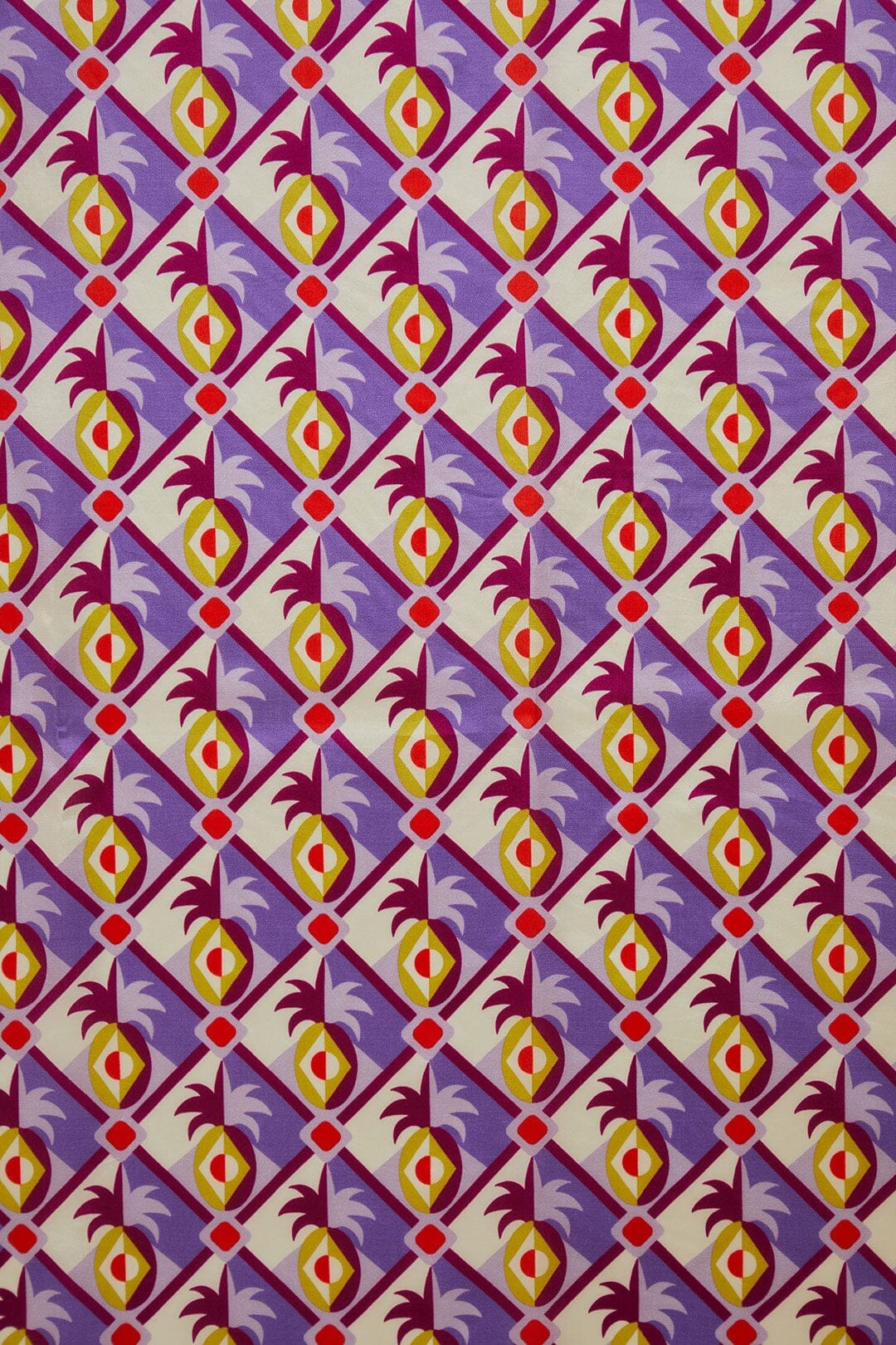 Multicolor Graphic Pineapple Scarf