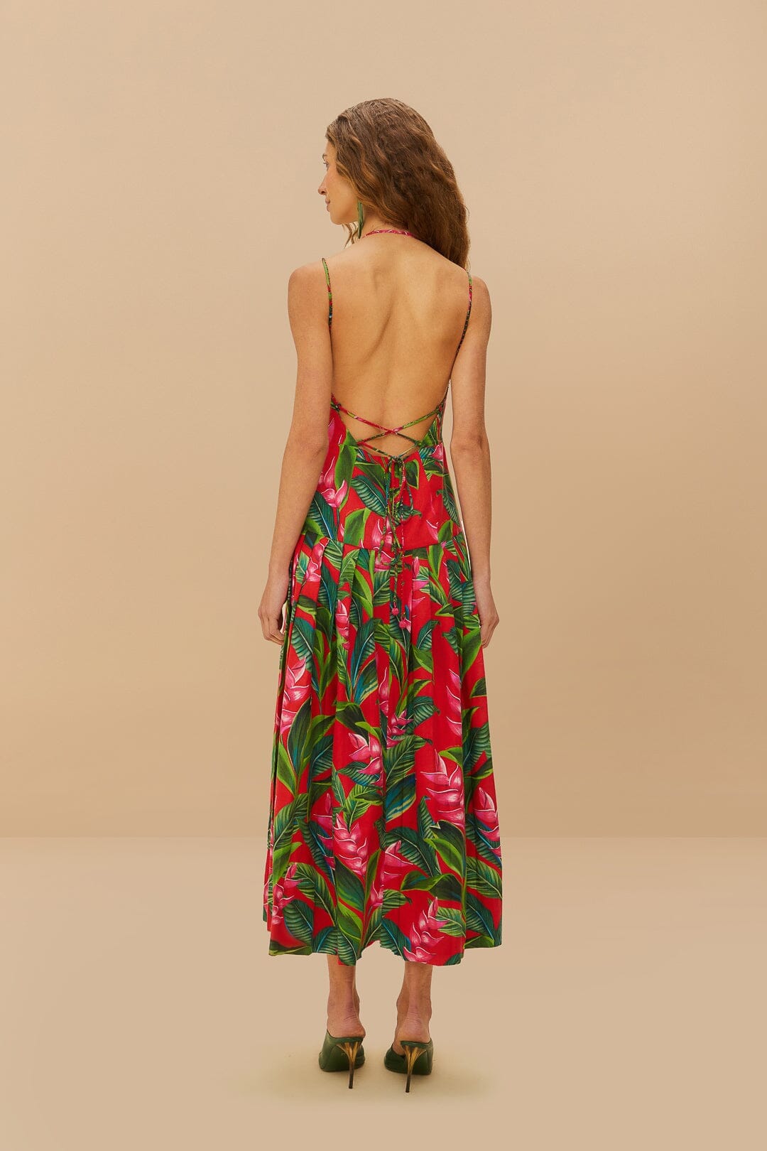 Red Dream Garden LENZING™ ECOVERO™ Euroflax™ Maxi Dress