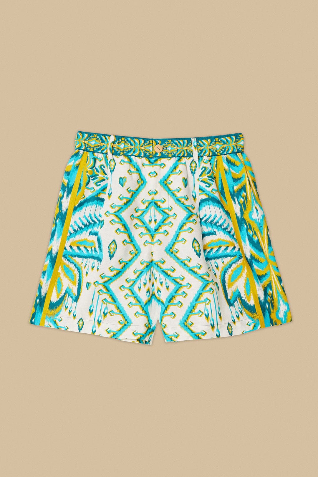 Sand Tropical Tapestry LENZING™ ECOVERO™ Euroflax™ Shorts