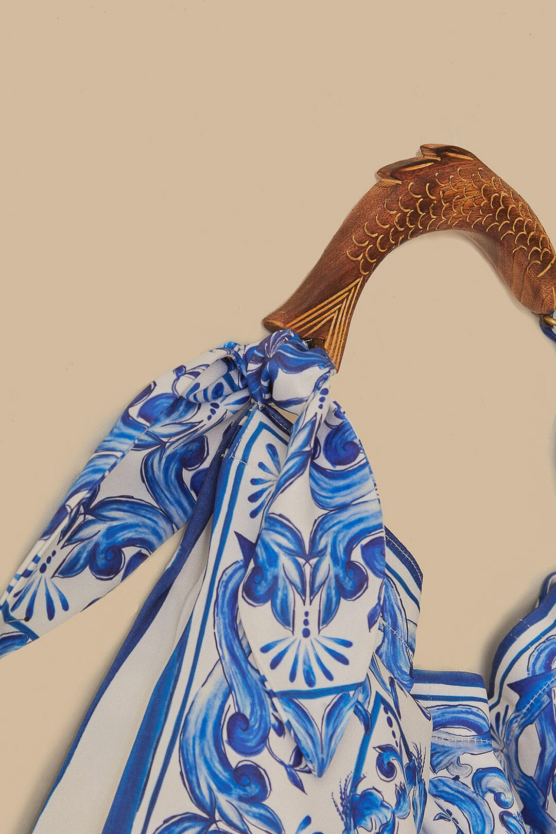 Sac fourre-tout à motif de carreaux de jardin bleu