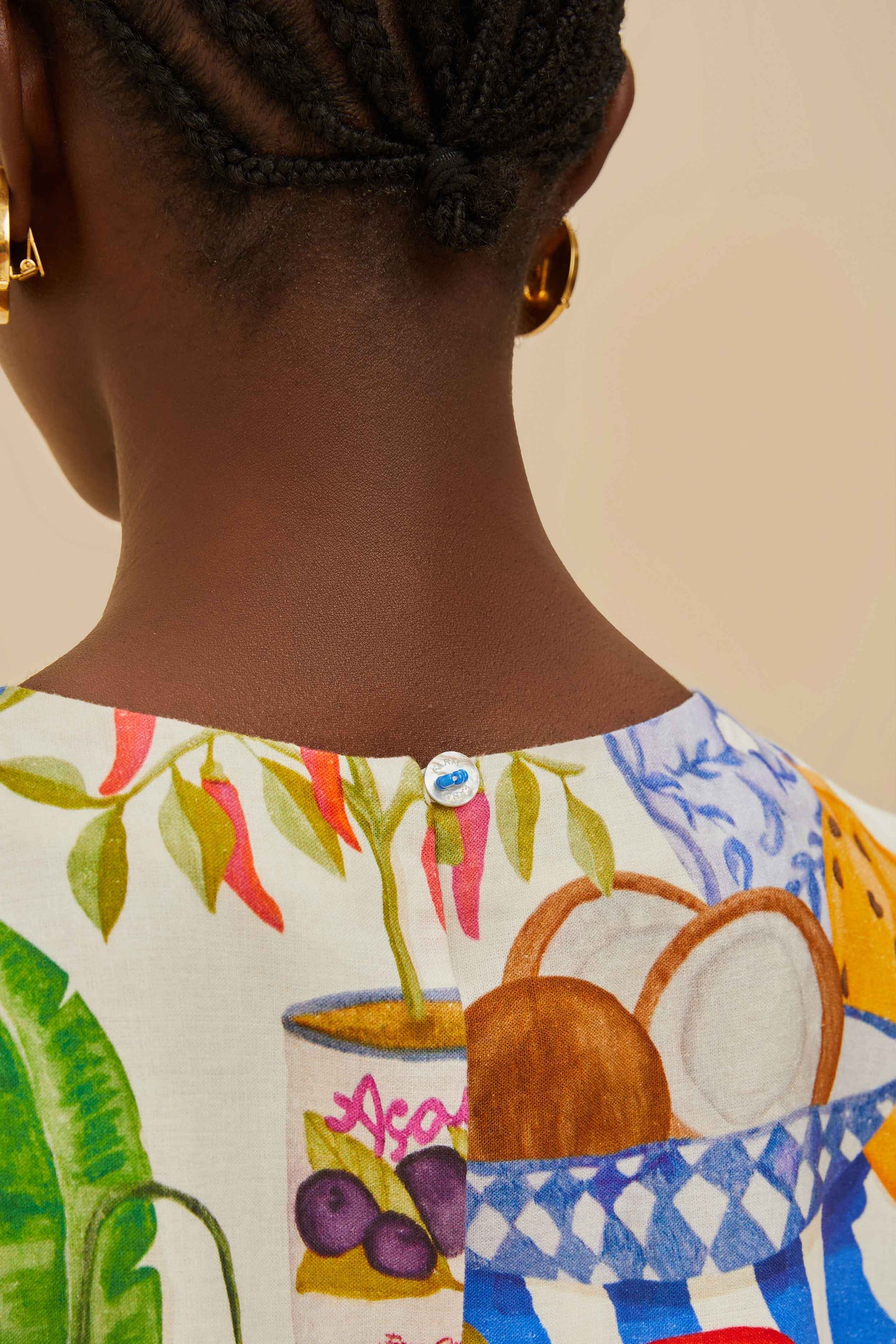 Chemisier Off-White Fresh Table en LENZING™ ECOVERO™ Euroflax™