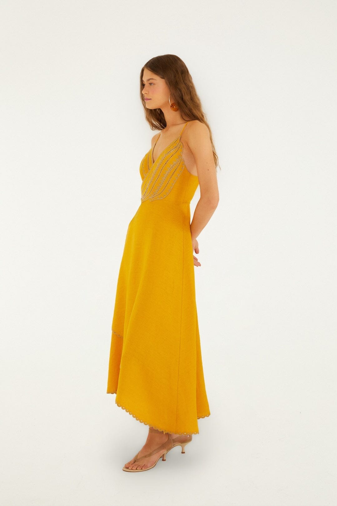 Yellow Bananas Euroflax™ Premium Leinen-Maxi-Wickelkleid