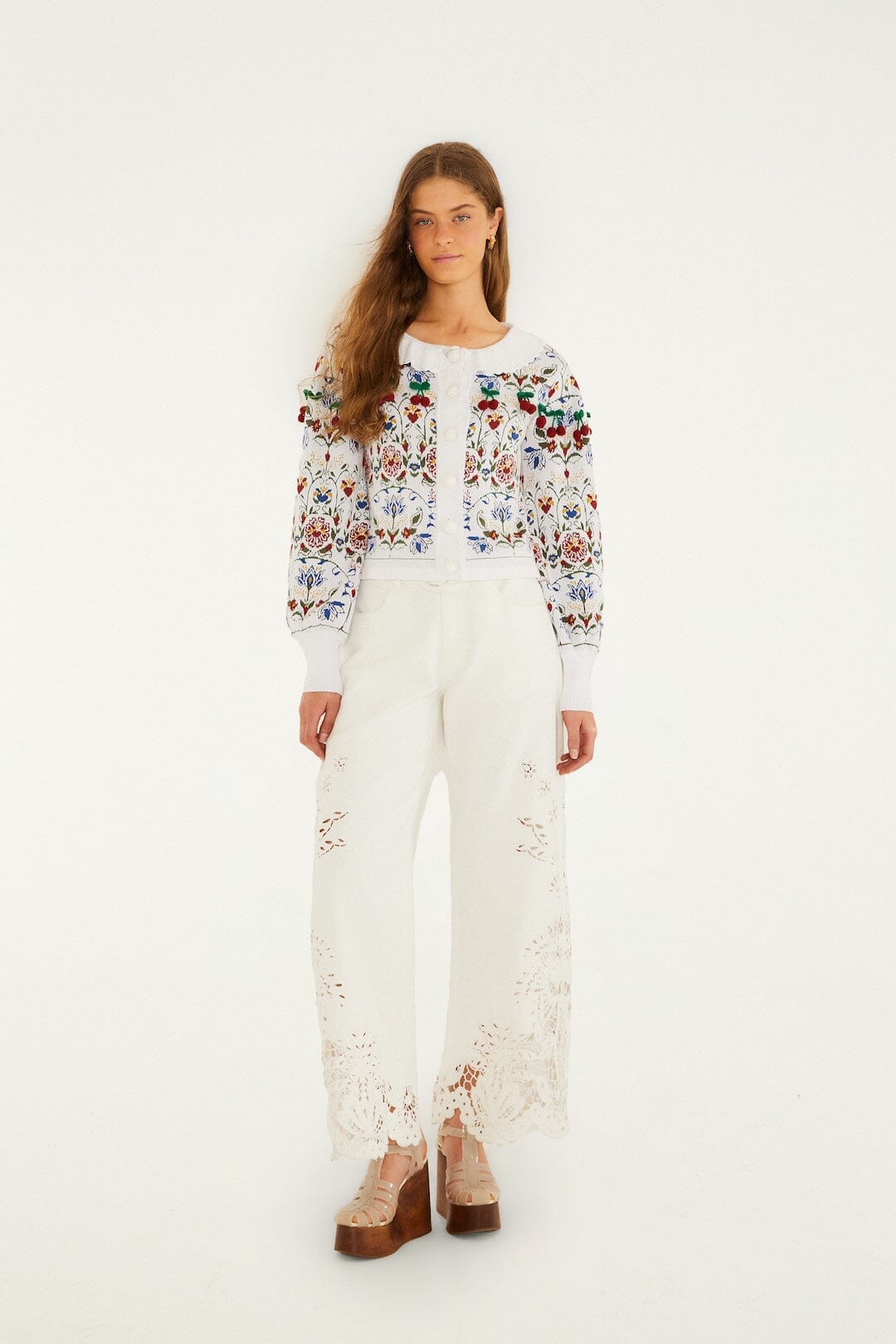 Genähte Strickjacke „Garden Ainika“.