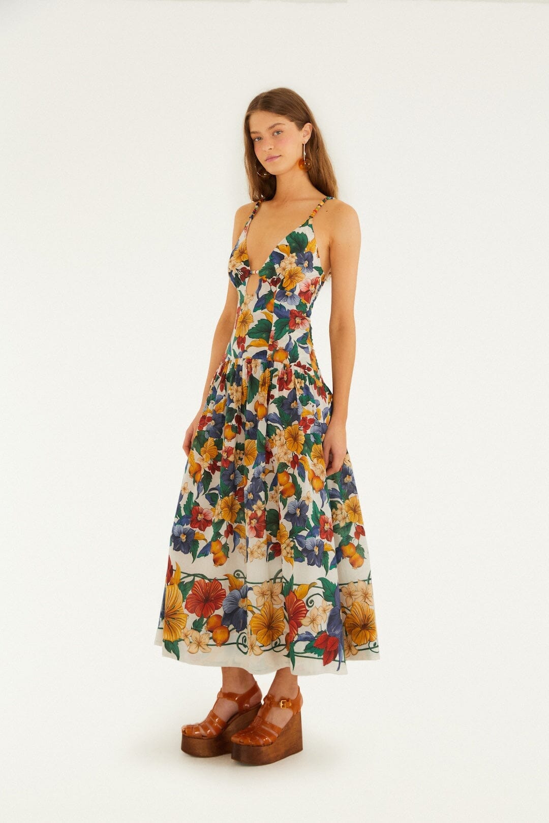 TROPI OFF-WHITE ÄRMELLOSES MAXIKLEID