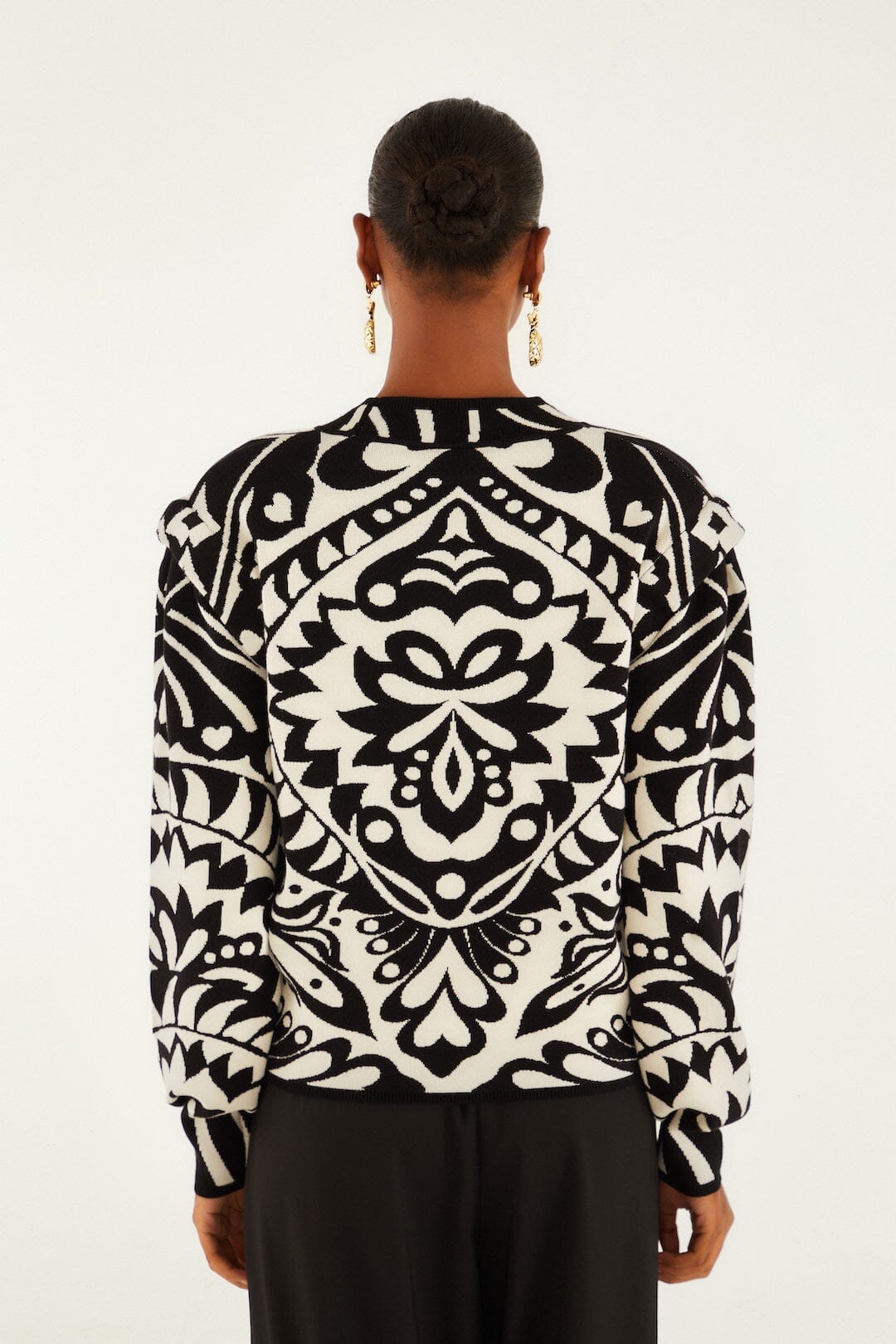 Black And White Pineapple Love Sweater