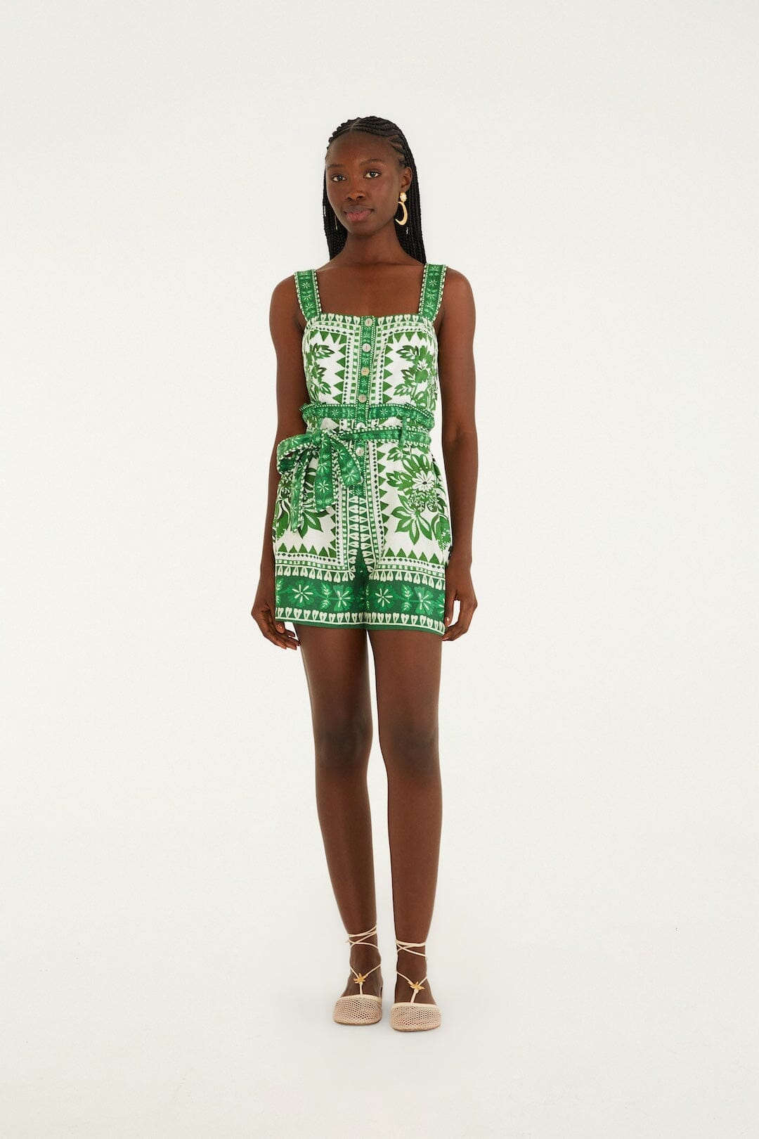 Green Flora Tapestry Lenzing™ Ecovero™ Euroflax™ Strampler