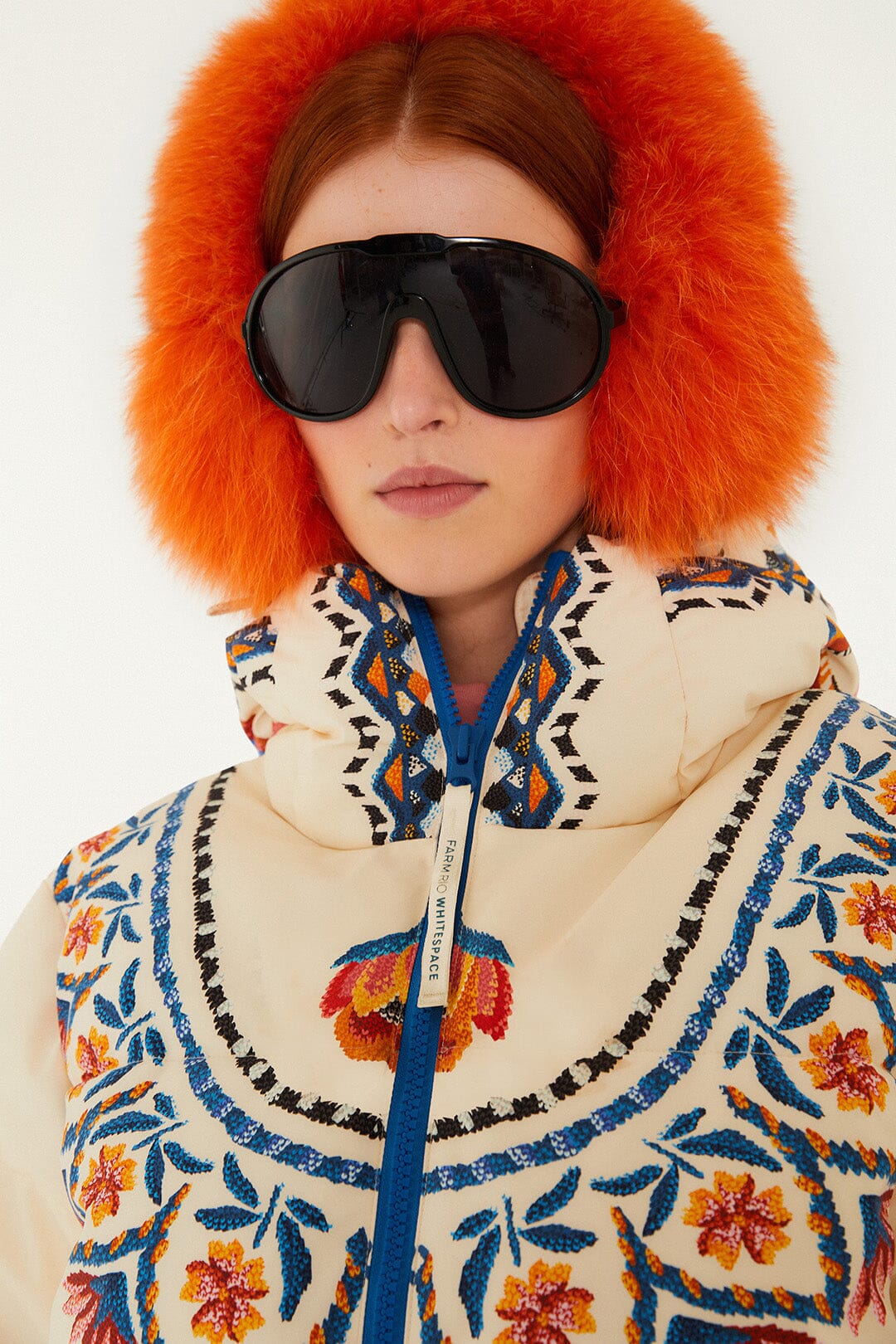 Off-White Lucy Floral Hooded Puffer Ski Jacket