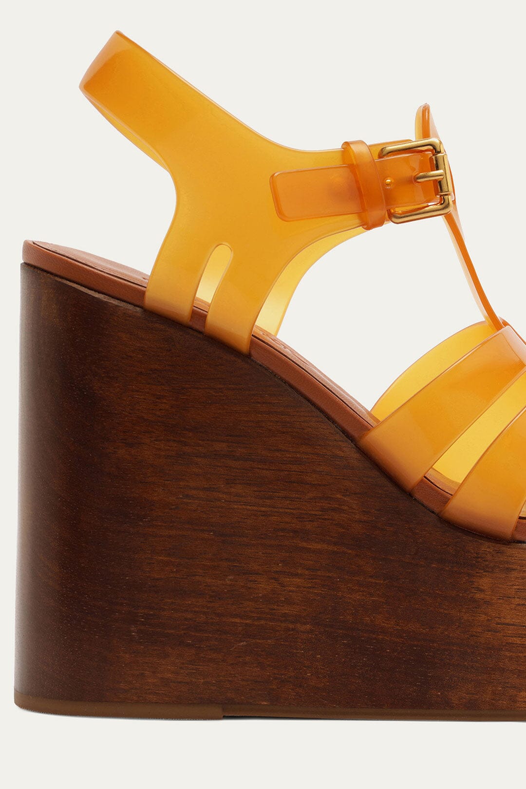 Beige Fisherman Jelly Wedge Sandale