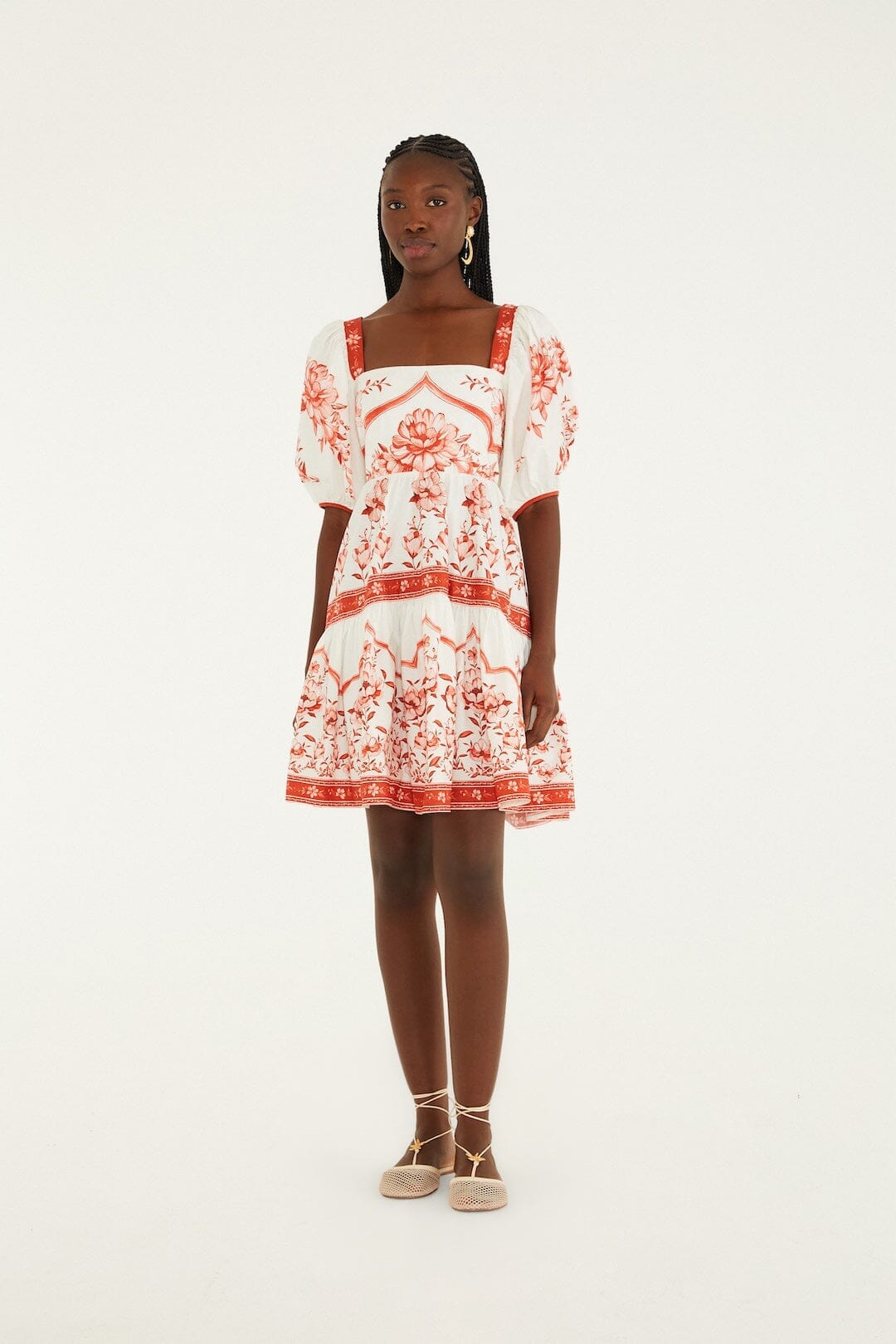 Minikleid aus Bio-Baumwolle von Red Porcelain Garden