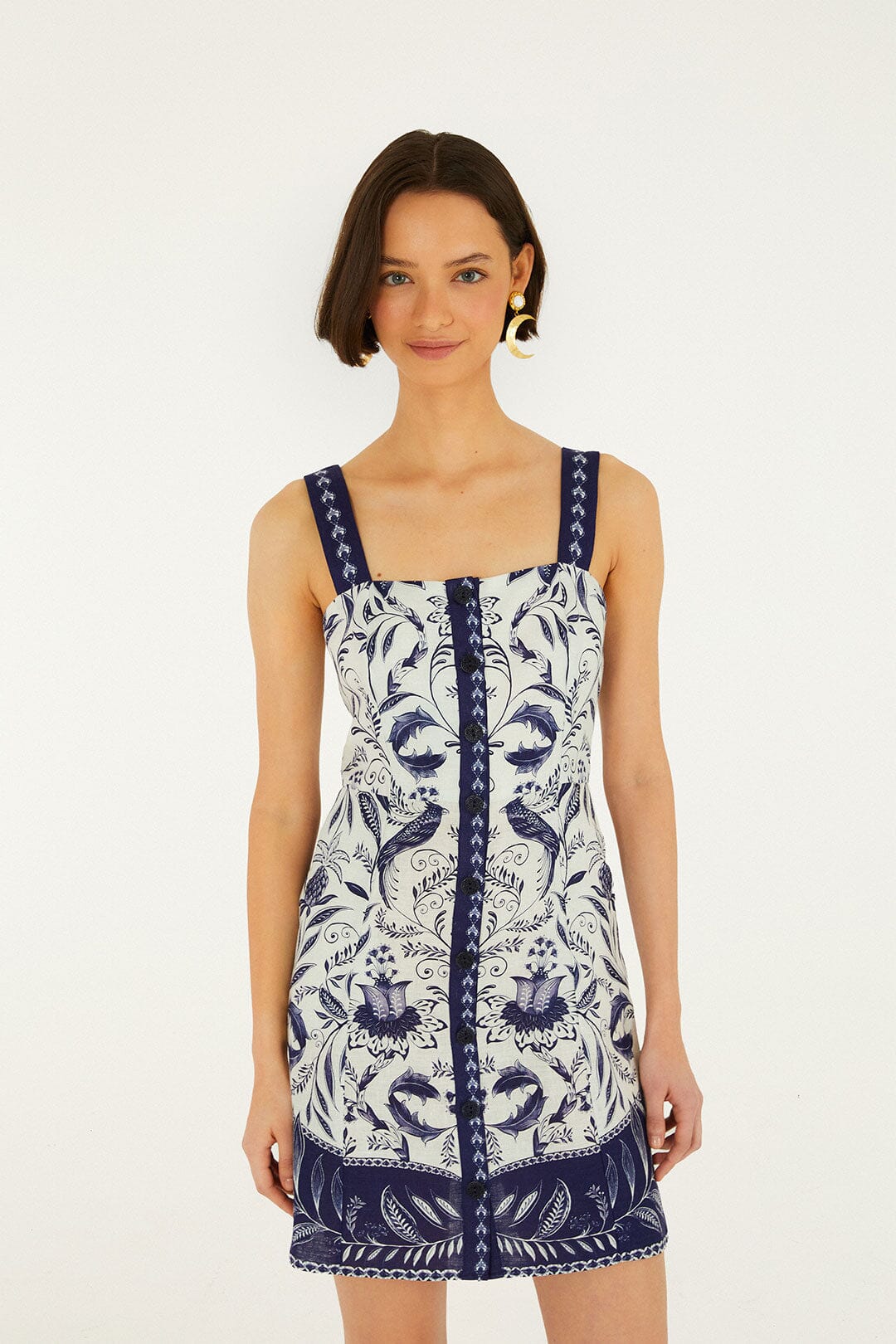 Mini-robe en lin de qualité supérieure Euroflax™ Nina Off-White
