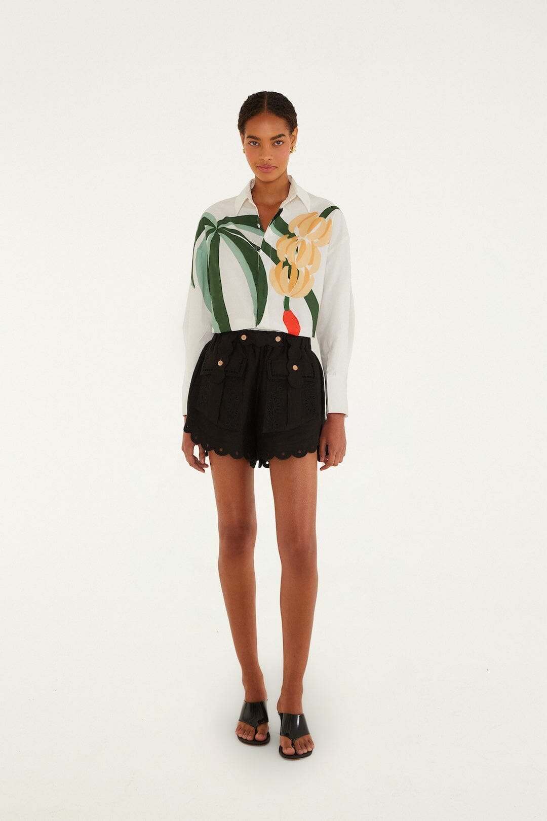 Shirt mit Bananenbaum-Applikation aus Bio-Baumwolle